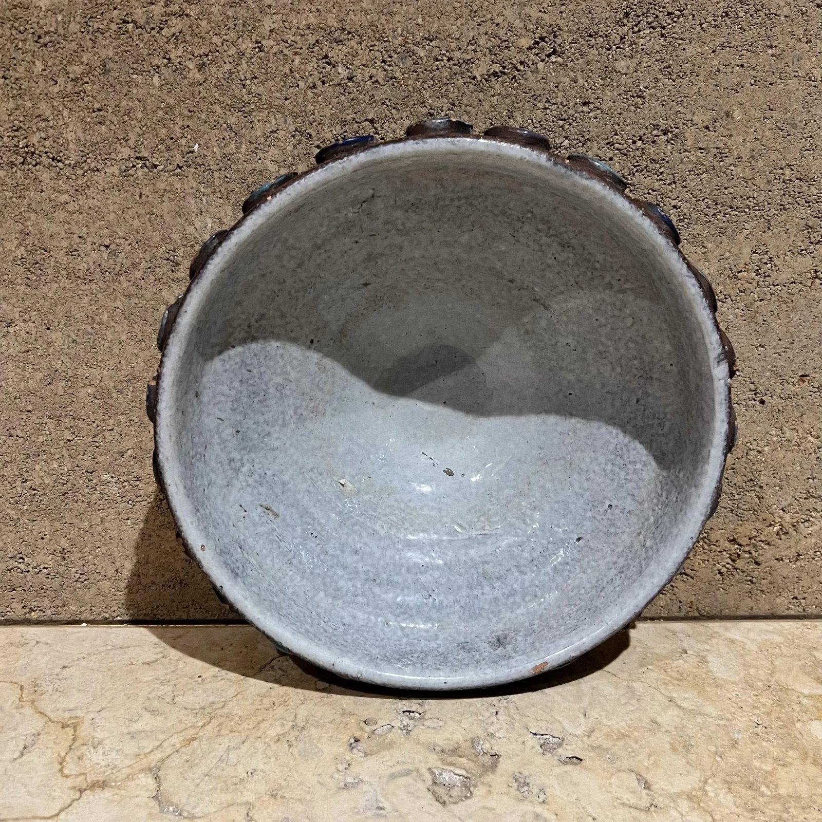 1960s Raymor Bitossi Blue Bowl Italian Art Pottery - 7