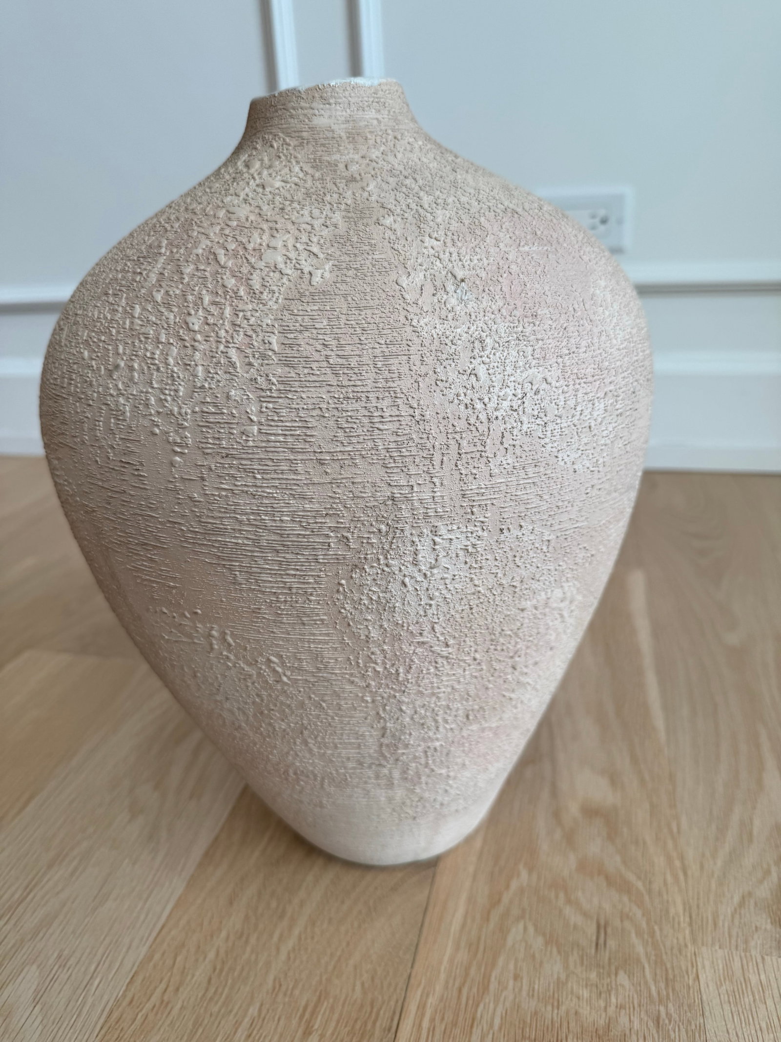 Large Vintage Haeger Organic Modern Textured Ceramic Asymetric Vase | American Studio Pottery - 2