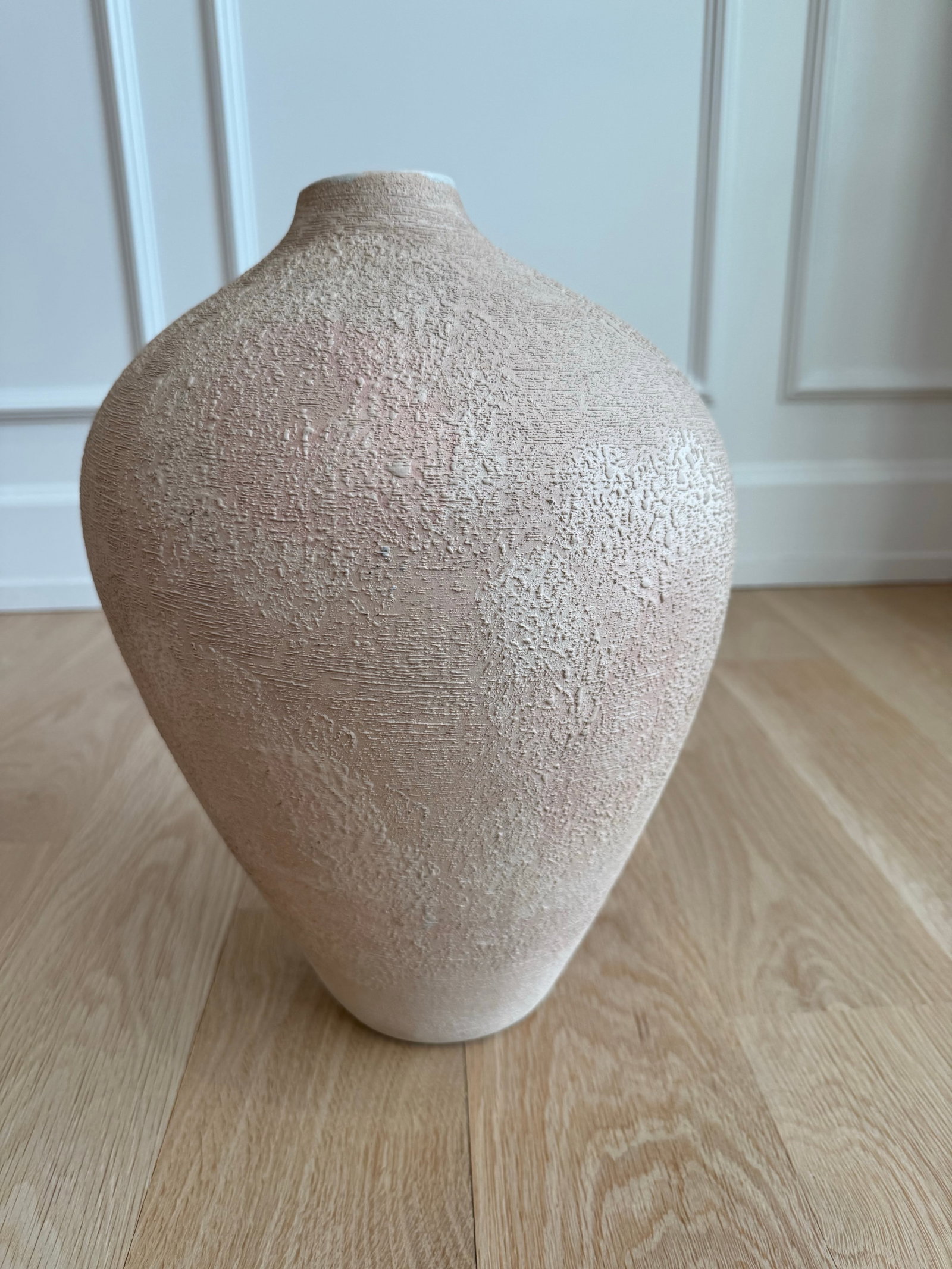 Large Vintage Haeger Organic Modern Textured Ceramic Asymetric Vase | American Studio Pottery - 3