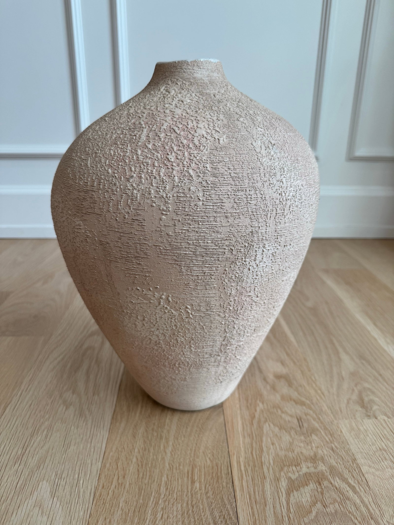 Large Vintage Haeger Organic Modern Textured Ceramic Asymetric Vase | American Studio Pottery - 4