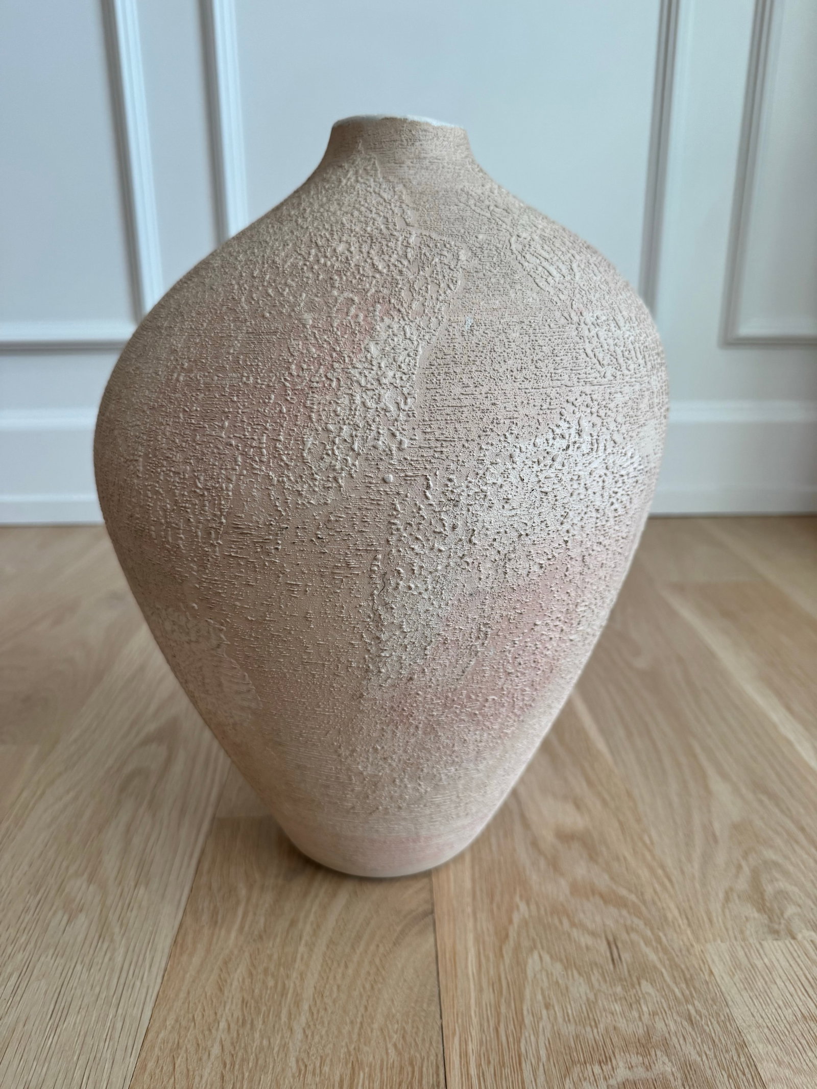 Large Vintage Haeger Organic Modern Textured Ceramic Asymetric Vase | American Studio Pottery - 5