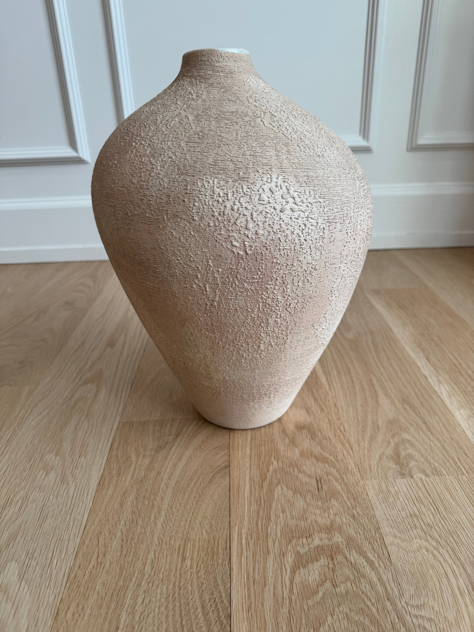 Large Vintage Haeger Organic Modern Textured Ceramic Asymetric Vase | American Studio Pottery - 6