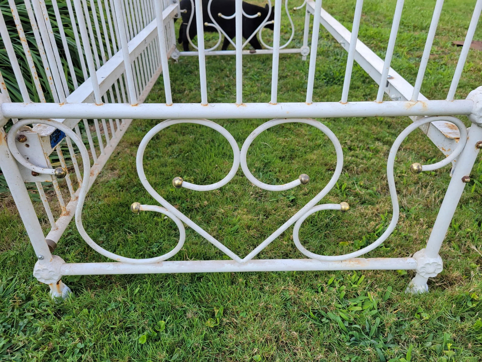 Early 20th Century Vintage Iron Daybed - 4