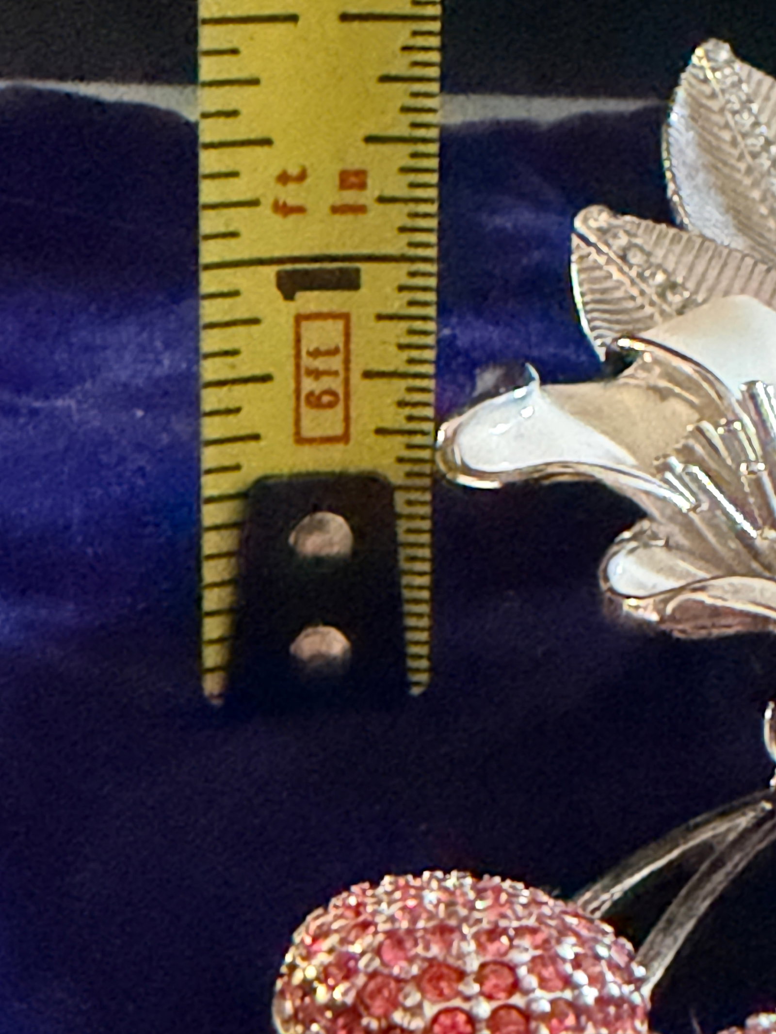 Vintage 1980's Judith Leiber XL Cherry Blossom Brooch With Swarovski Crystals - 16