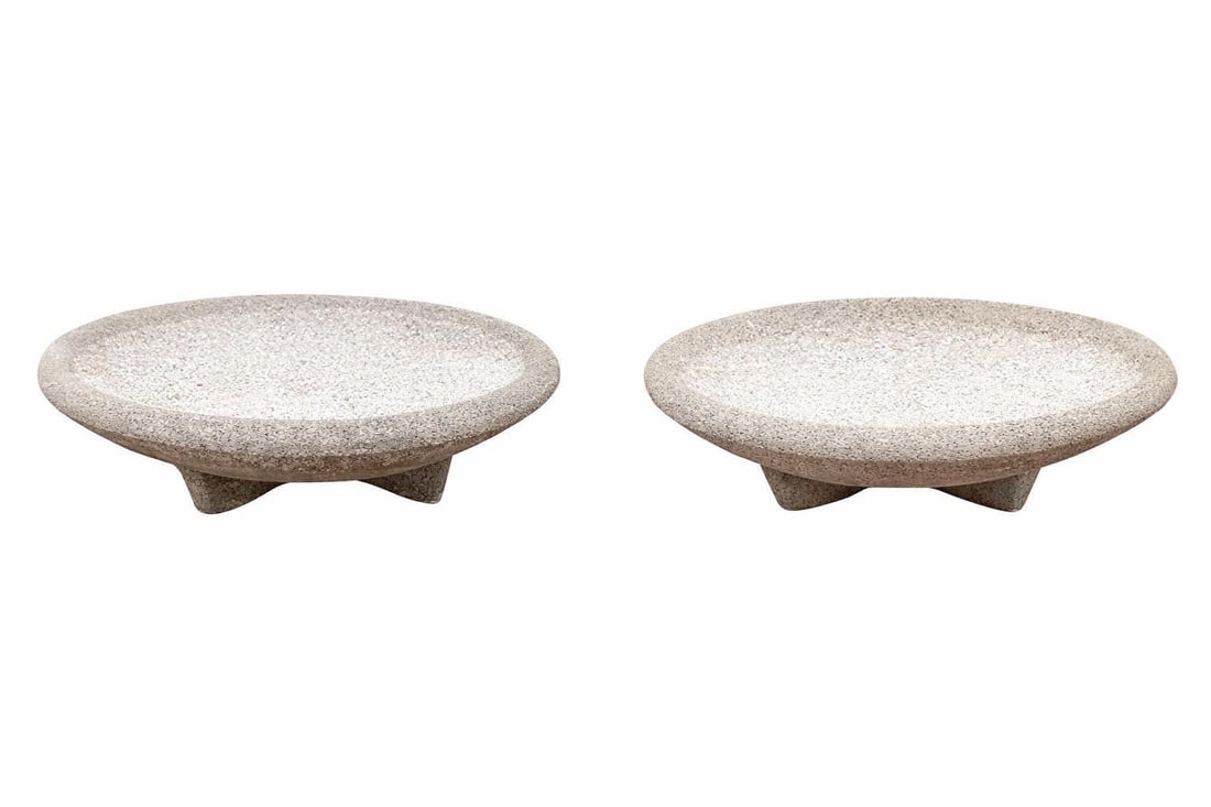 Pair Monumental Willy Guhl French Cast Stone Garden Planters, Circa 1955-1970 - 11