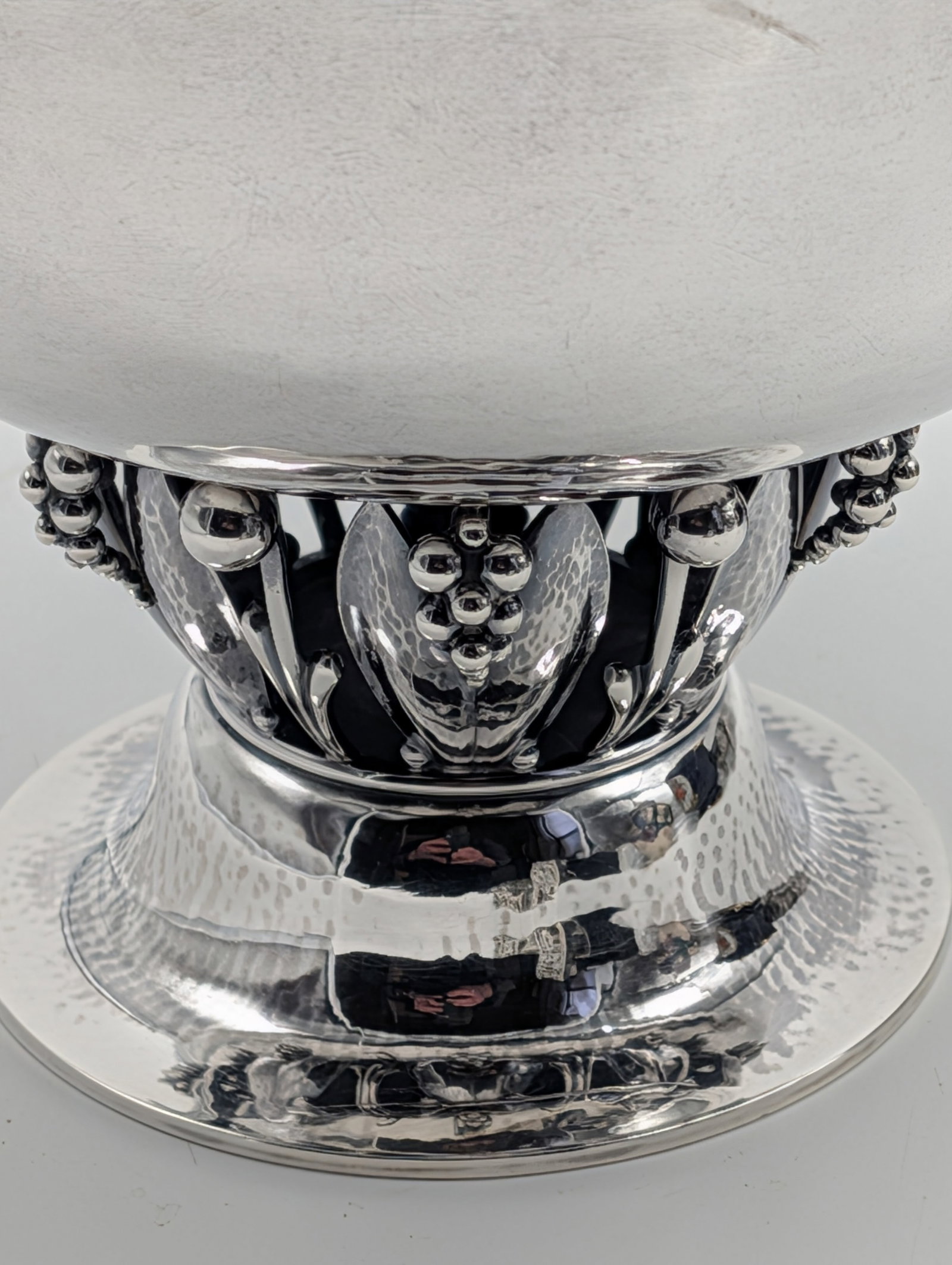 1930s Compote Pedestal Bowl. Georg Jensen Denmark Sterling Silver. #197a. 6" H - 3