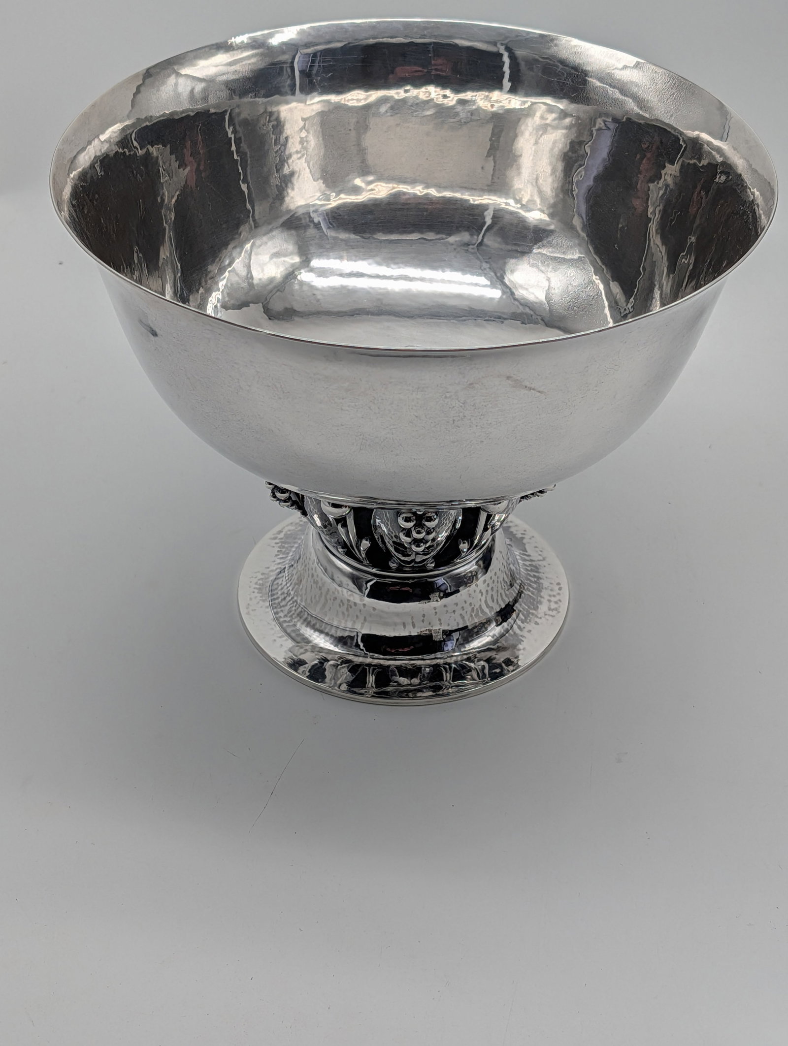 1930s Compote Pedestal Bowl. Georg Jensen Denmark Sterling Silver. #197a. 6" H - 5