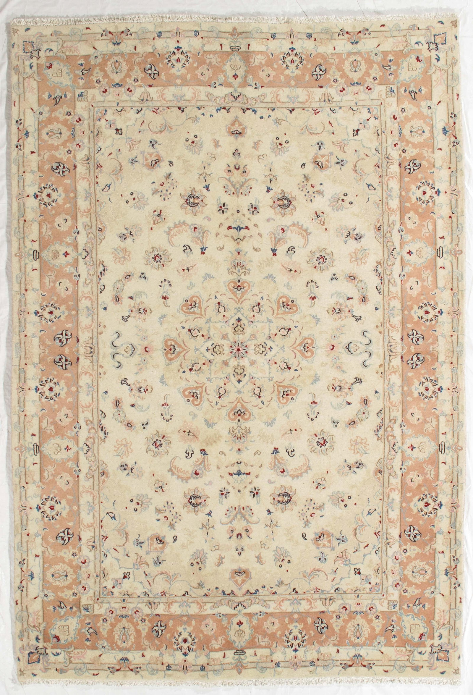 Vintage Hand-Knotted Persian Tabriz Rug 6'7" X 9'8" - 2