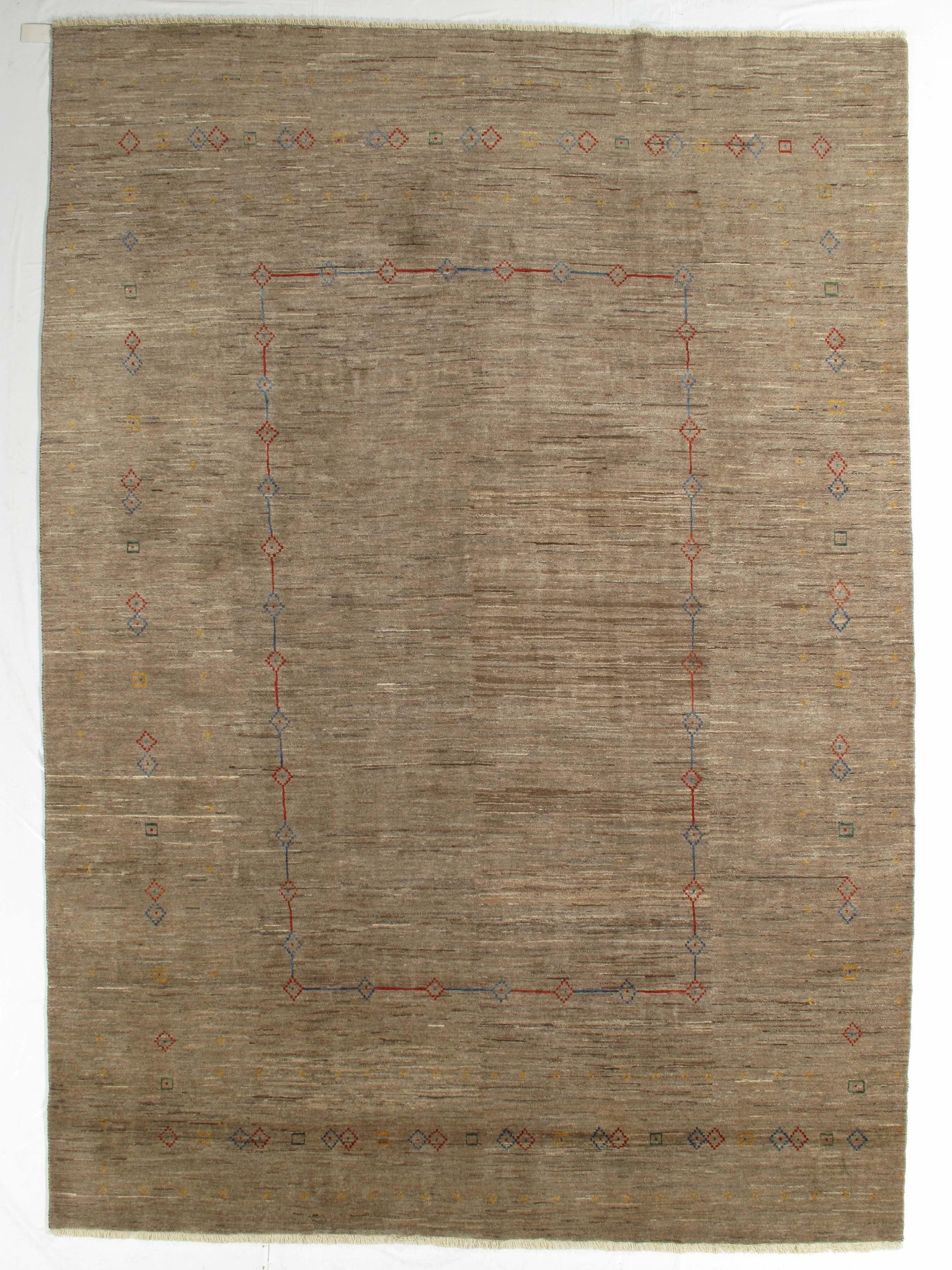 Vintage Hand-Knotted Persian Gabbeh Rug 9'8" X 13'6" - 2