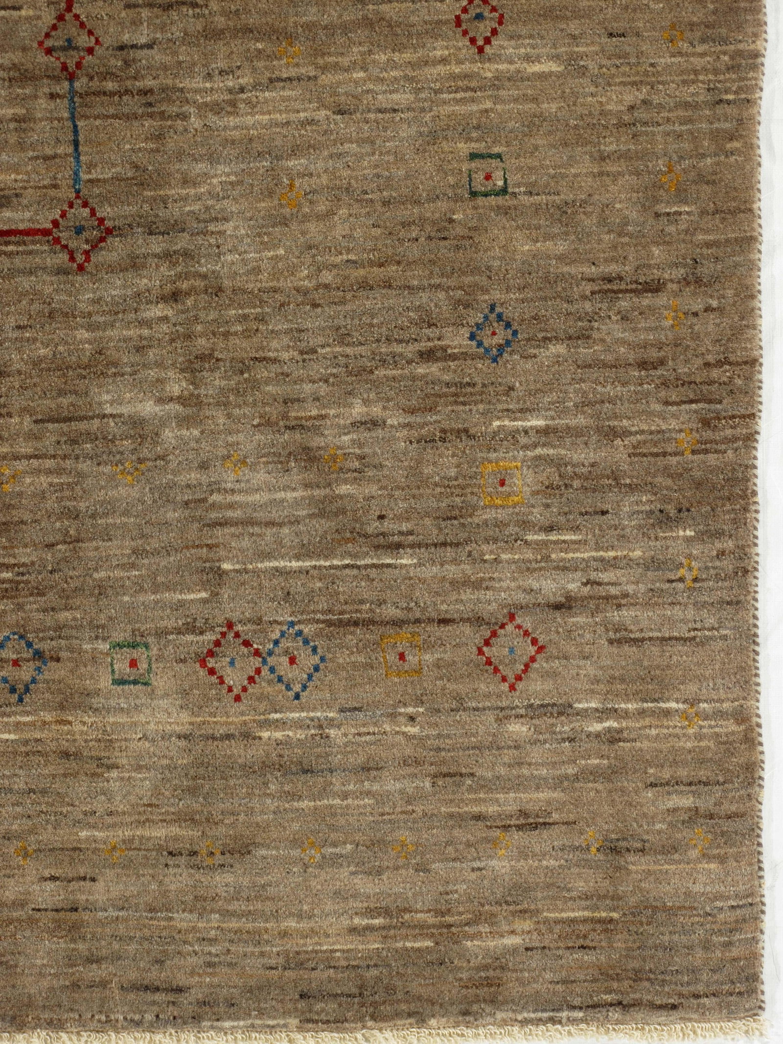 Vintage Hand-Knotted Persian Gabbeh Rug 9'8" X 13'6" - 3