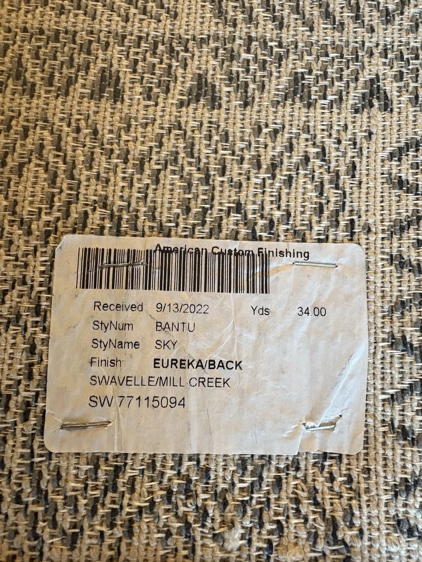 Arhaus Bantu Sky Upholstery Fabric Roll 34 Yards – Swavelle/Mill Creek – Eureka - 7