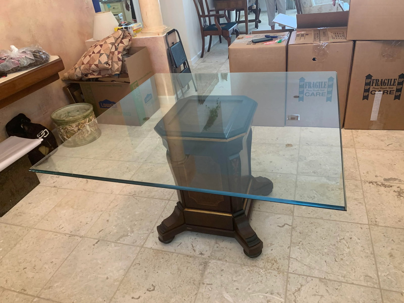 Vintage Glass Top Table by Francisco Hurtado - 4