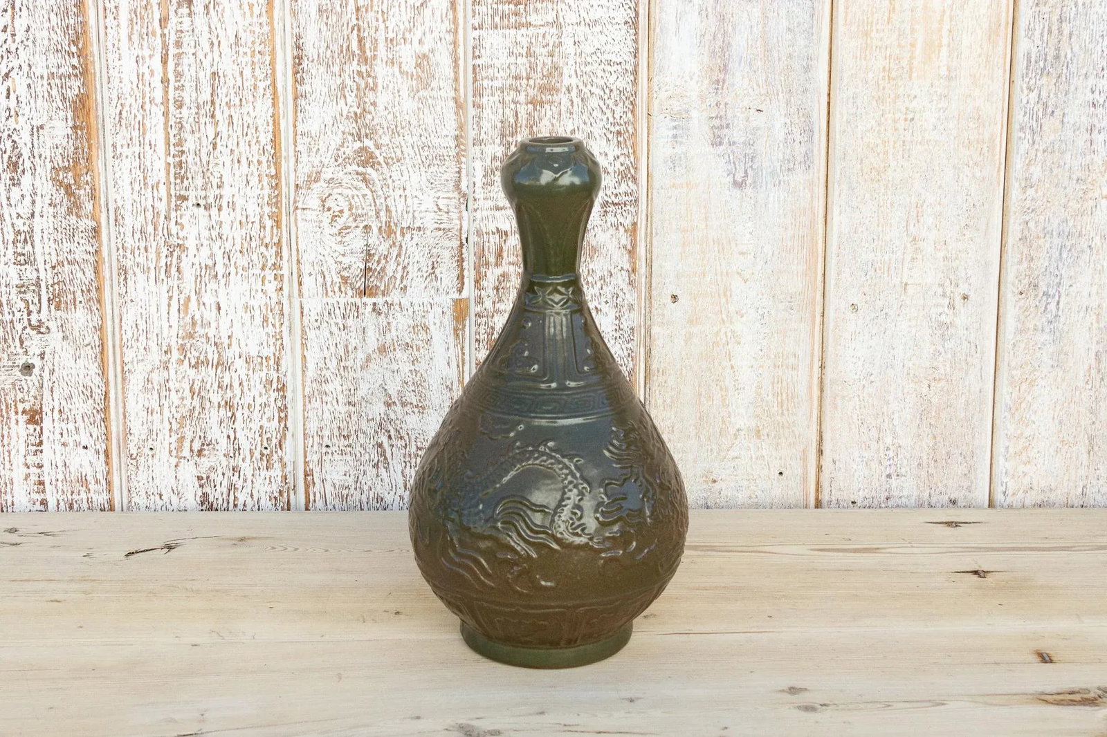 Asian Emerald Green Ceramic Vessel - 7