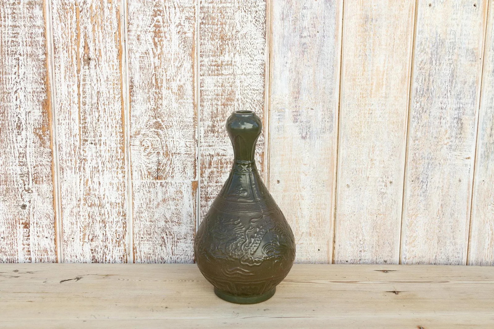 Asian Emerald Green Ceramic Vessel - 9