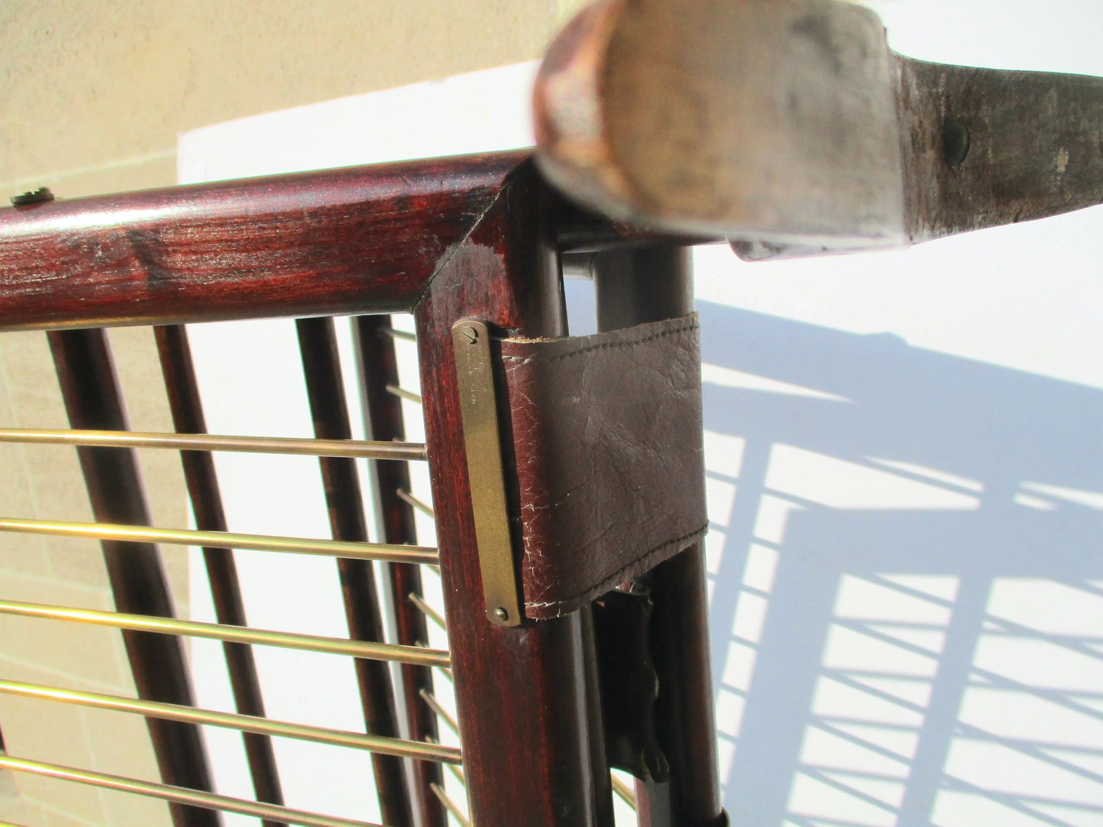 C. 1950s Cesare Lacca Design Mahogany and Brass Magazine Rack - 9