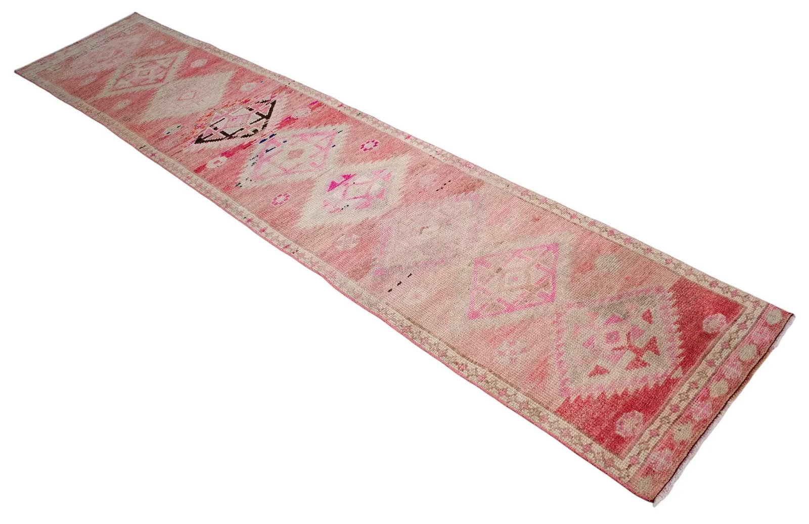 1970s Hand-Knotted Turkish Runner - 2"²2"³ × 10"²7"³ - 4