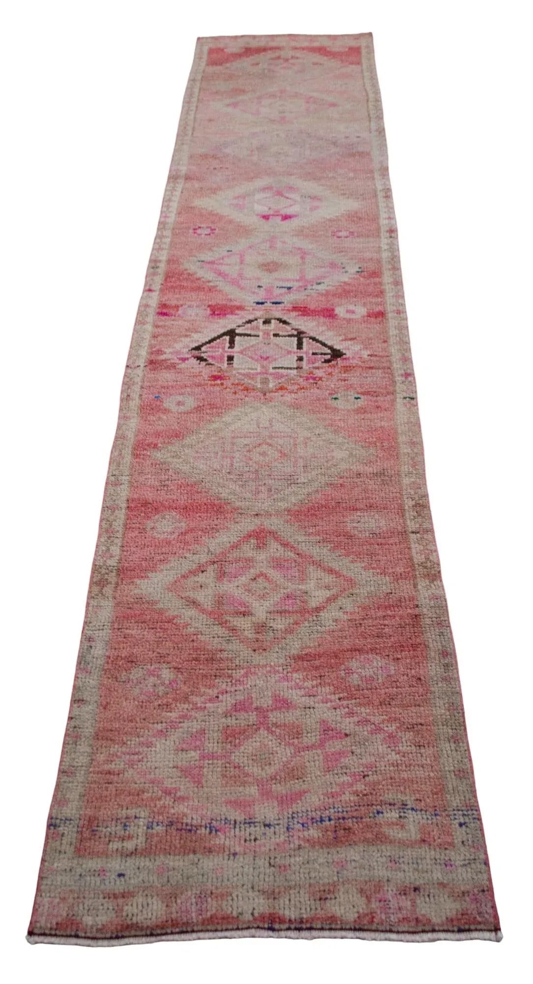 1970s Hand-Knotted Turkish Runner - 2"²2"³ × 10"²7"³ - 5