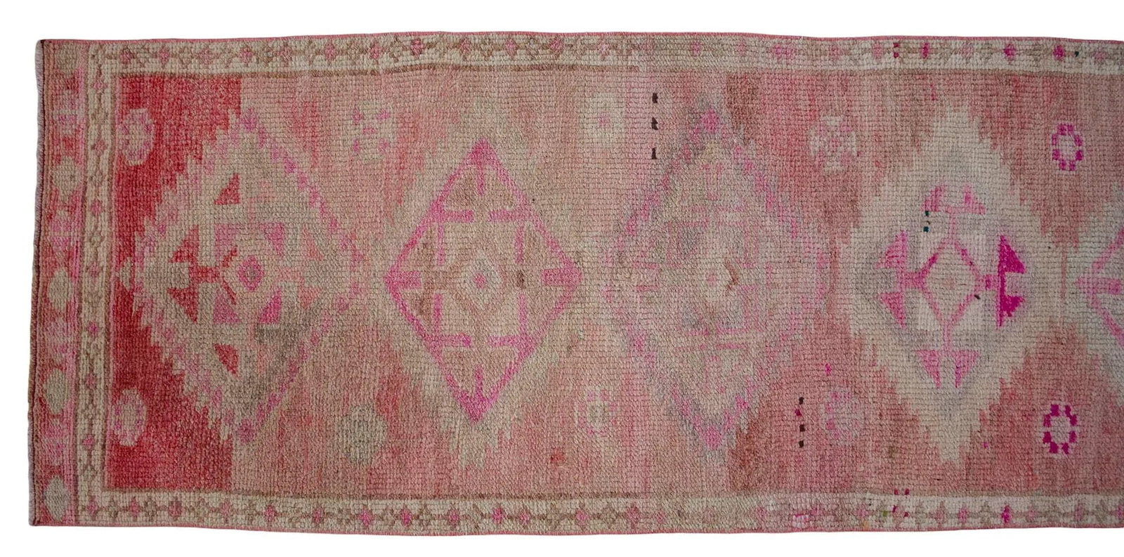 1970s Hand-Knotted Turkish Runner - 2"²2"³ × 10"²7"³ - 7