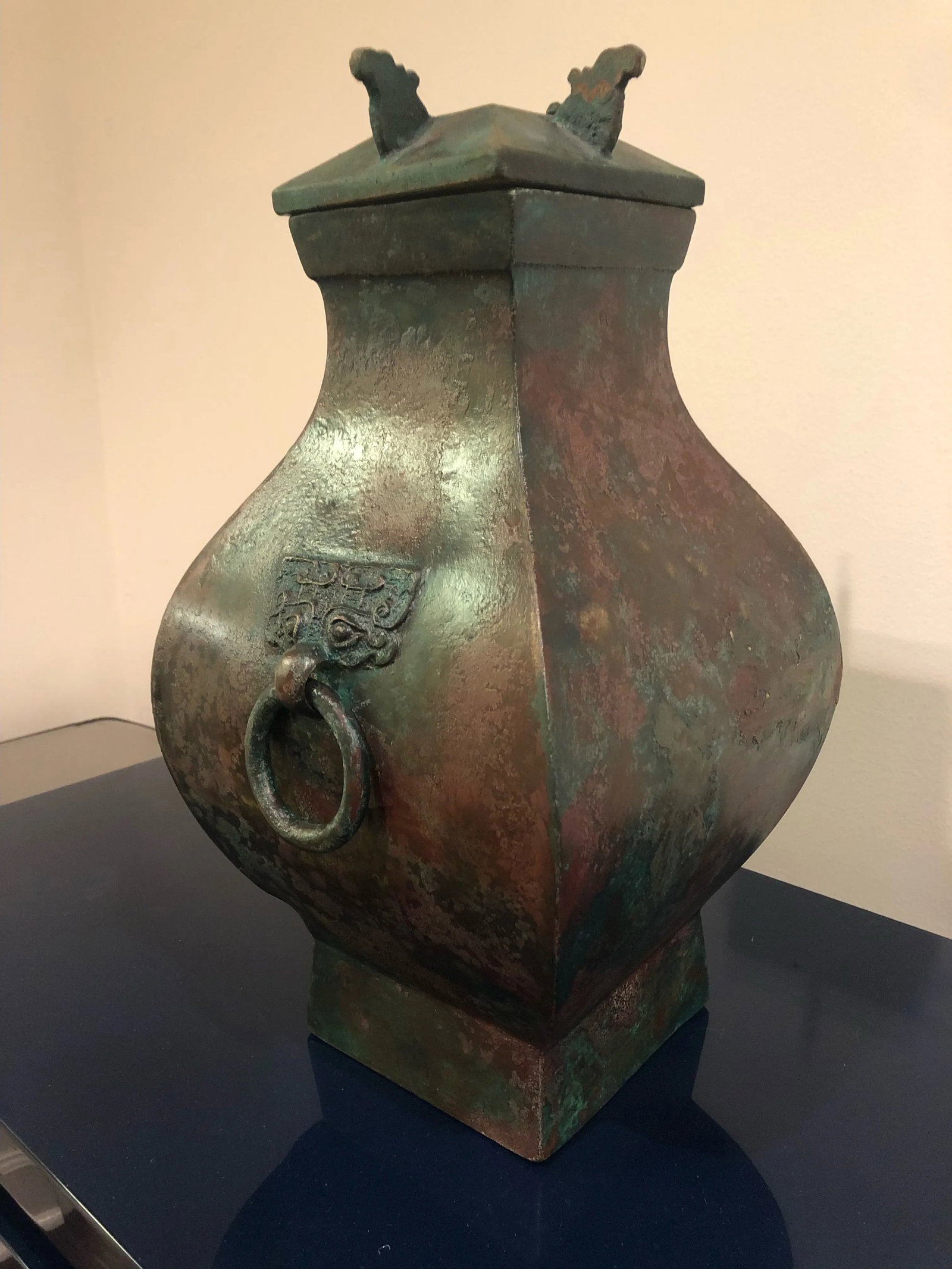 Bronze Fang Hu Ritual Wine Vessel Han Dynasty - 11
