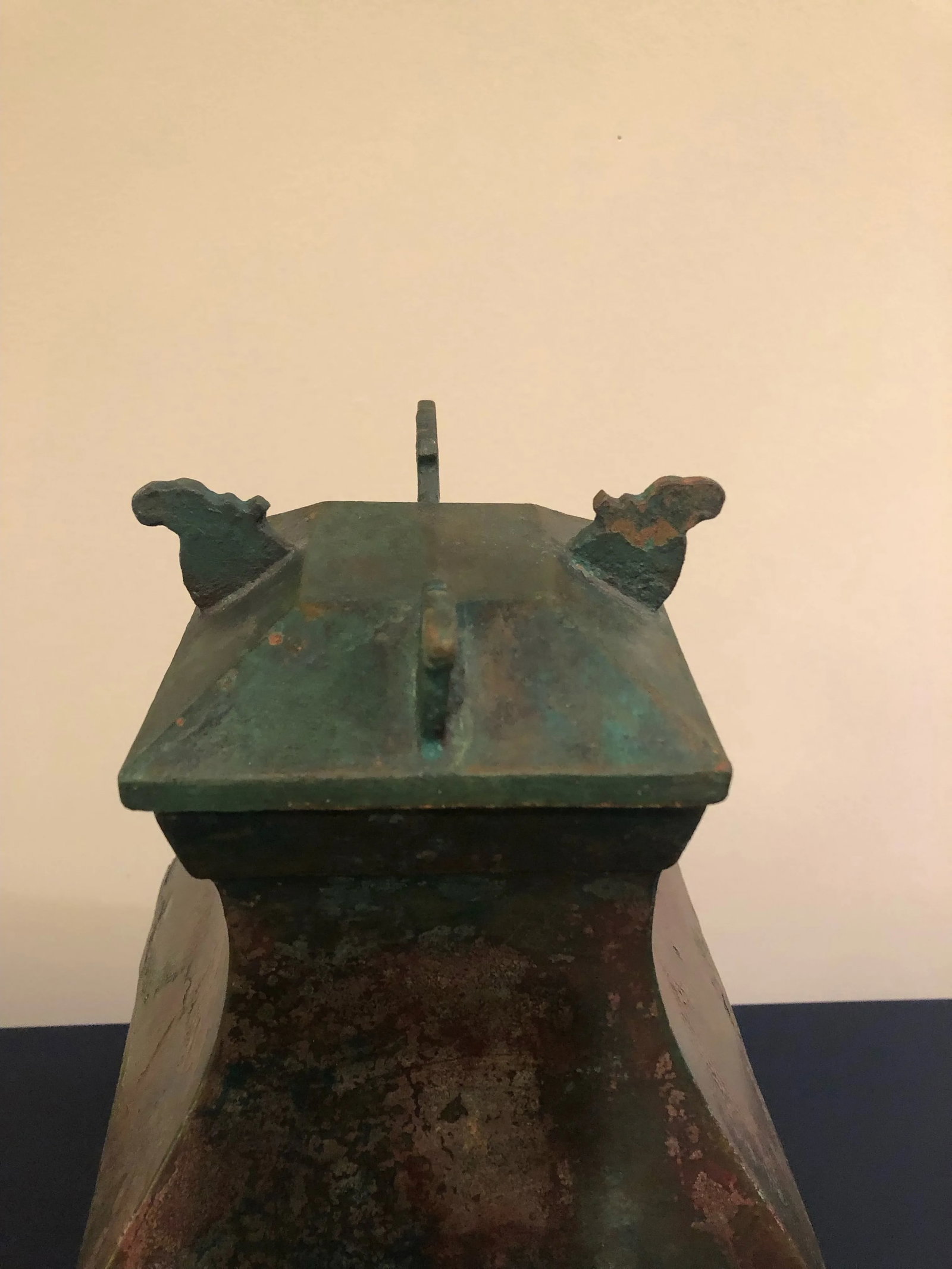 Bronze Fang Hu Ritual Wine Vessel Han Dynasty - 2