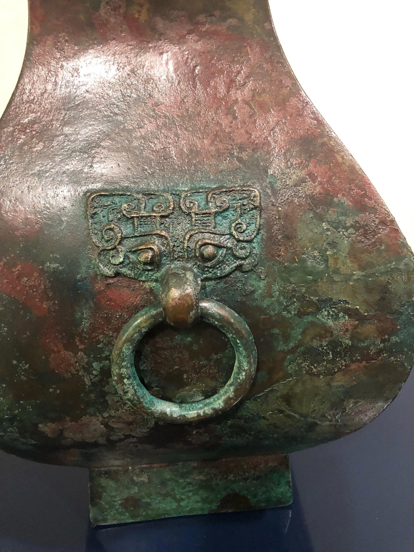 Bronze Fang Hu Ritual Wine Vessel Han Dynasty - 7