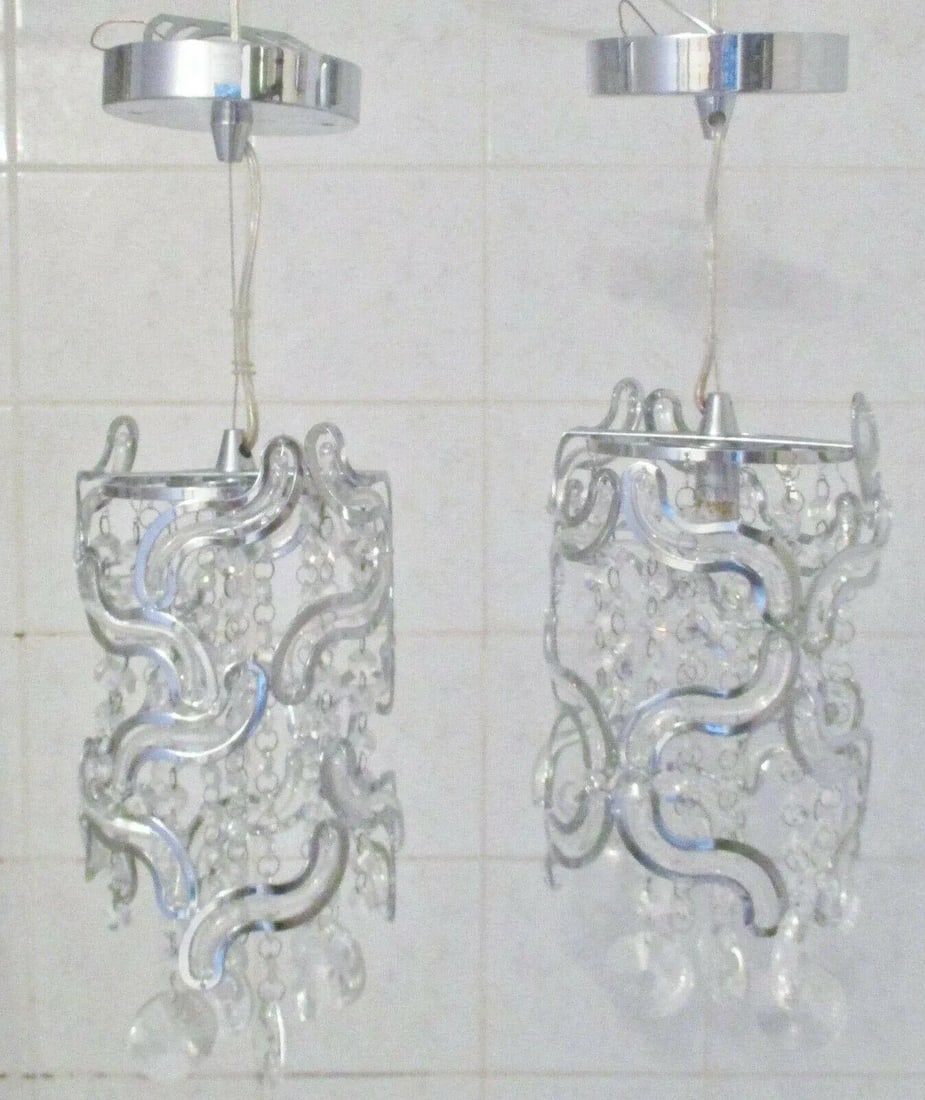 ET2 Twist 1-Light Pendants in Polished Chrome E21253-20pc - a Pair - 11