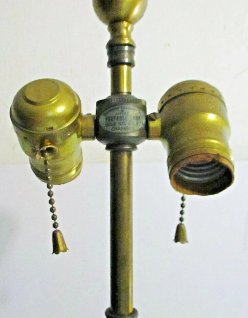 1950s Chapman Hollywood Regency Brass Candlestick Buffet Lamps - a Pair - 11
