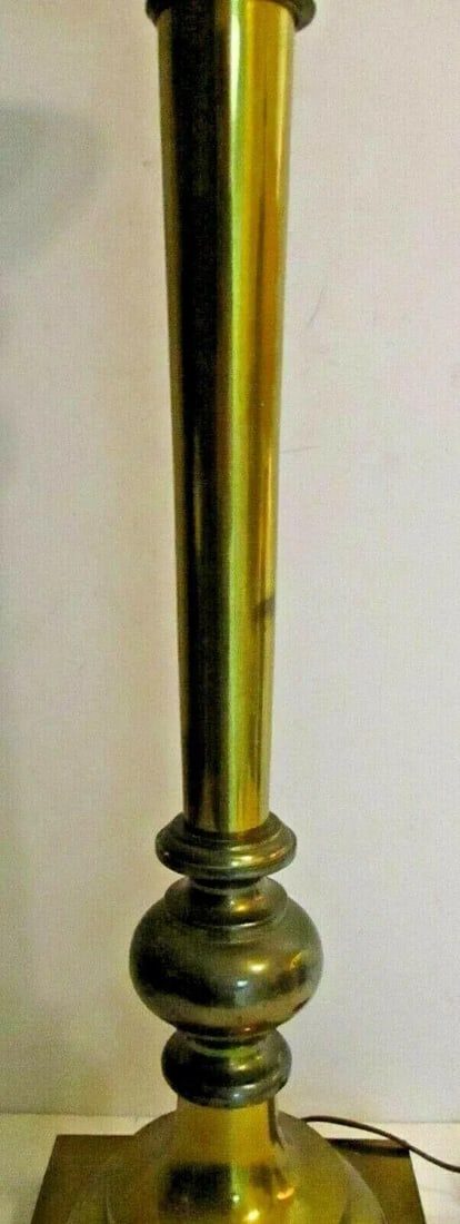 1950s Chapman Hollywood Regency Brass Candlestick Buffet Lamps - a Pair - 4