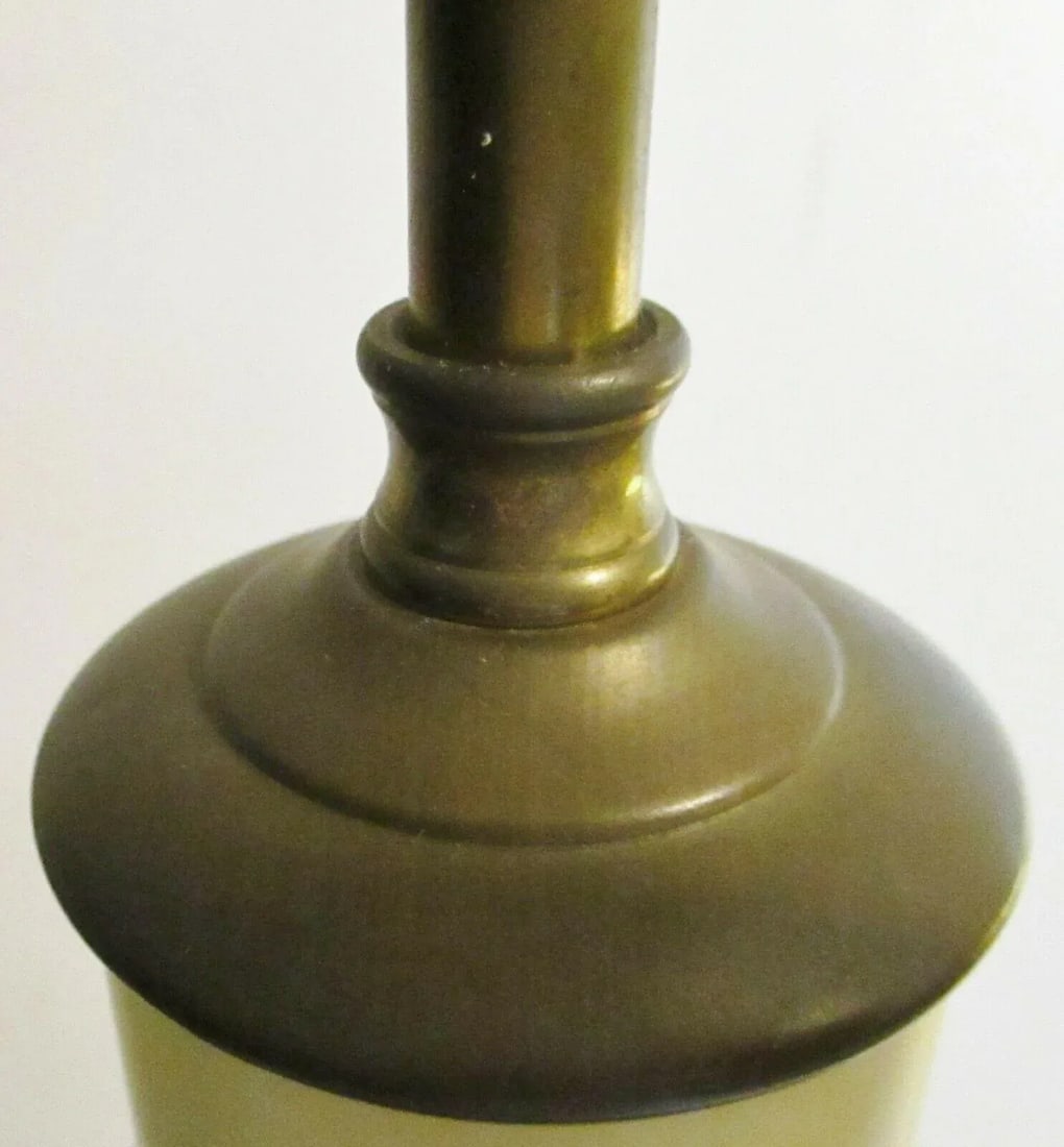 1950s Chapman Hollywood Regency Brass Candlestick Buffet Lamps - a Pair - 8