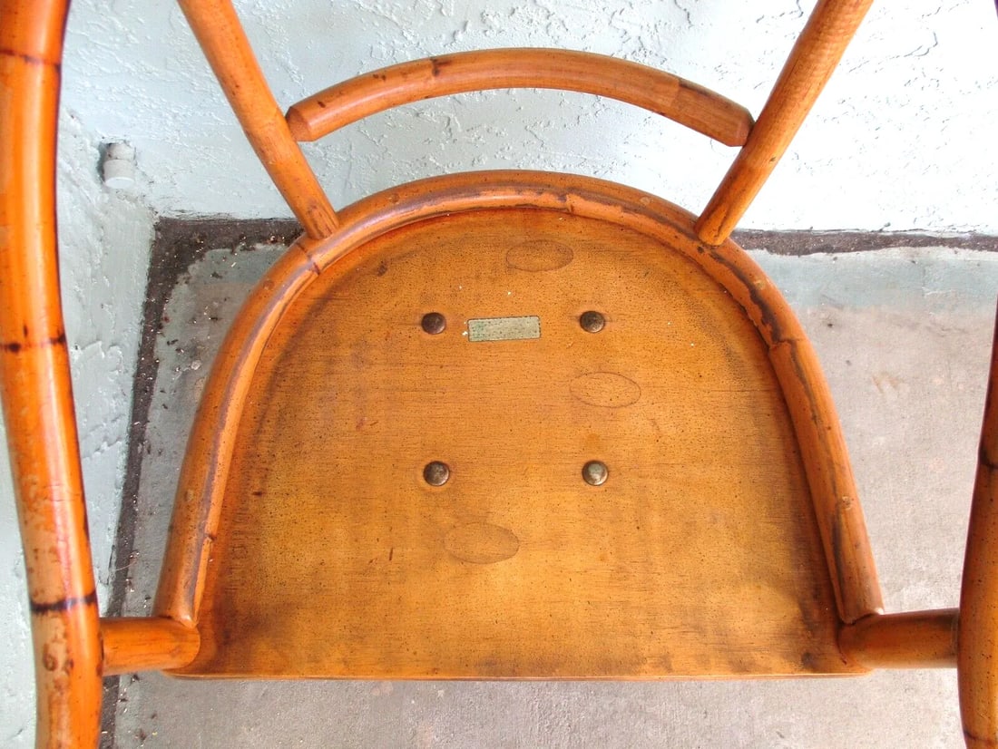 Vintage Pair of Sturdy Rattan Low Back Swivel Chairs - 6