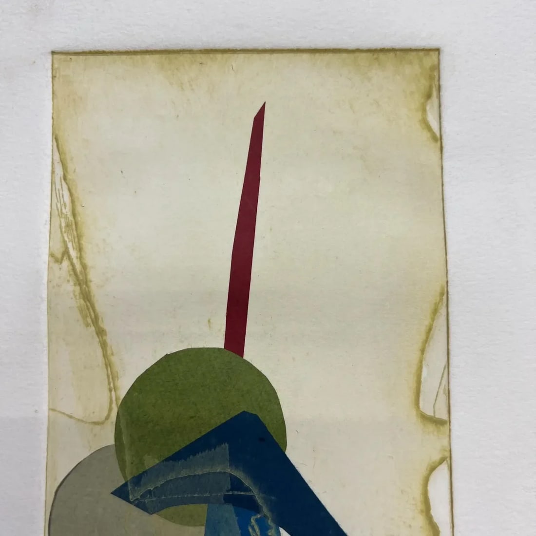 1990s Abstract Modern Signed Color Artwork on Paper - 2