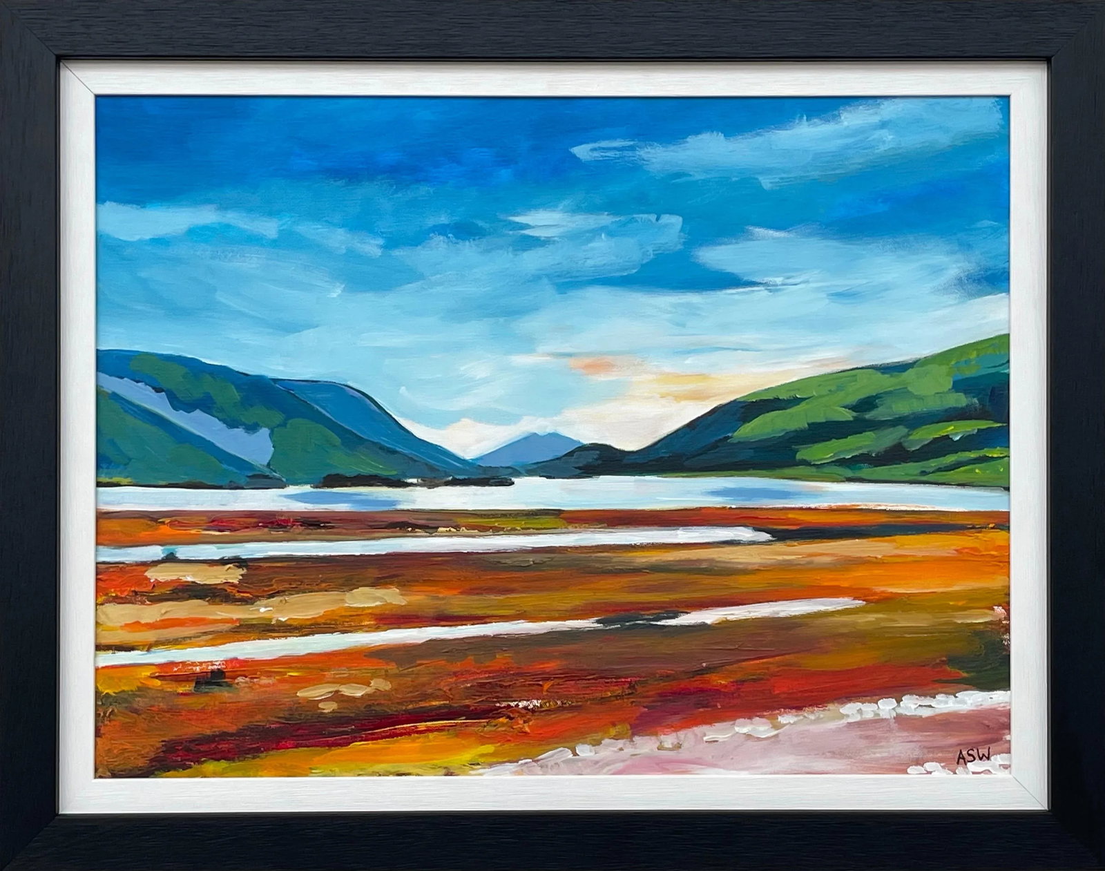 Colourful Abstract Landscape Painting of Scottish Highlands - Unique Original Art by Contemporary Br - 13