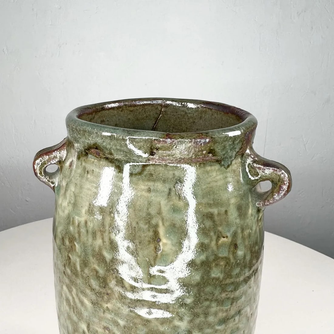 1970s Vivika & Otto Heino Studio Art Pottery Glazed Vase Ojai Calif - 3