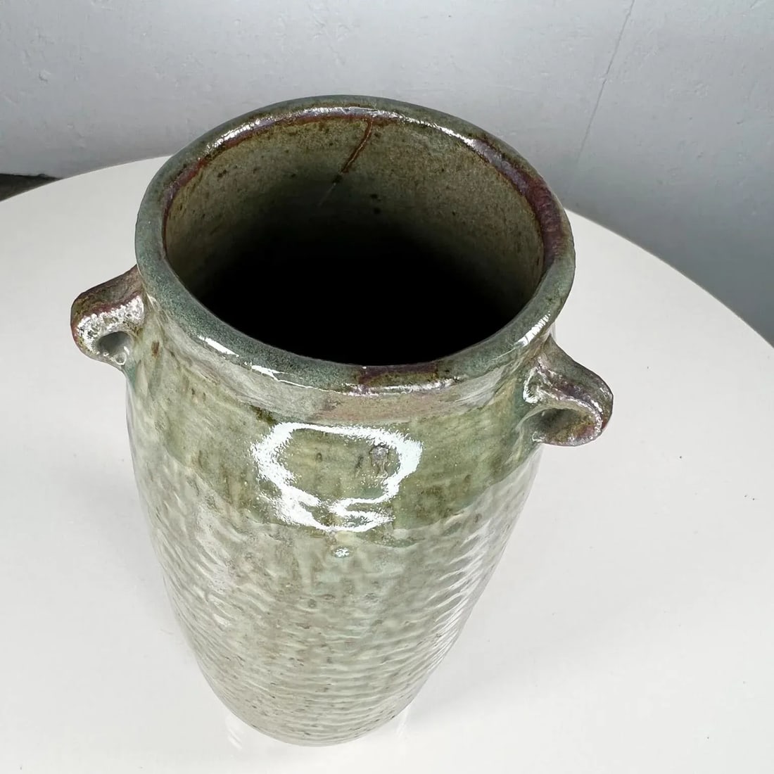 1970s Vivika & Otto Heino Studio Art Pottery Glazed Vase Ojai Calif - 5