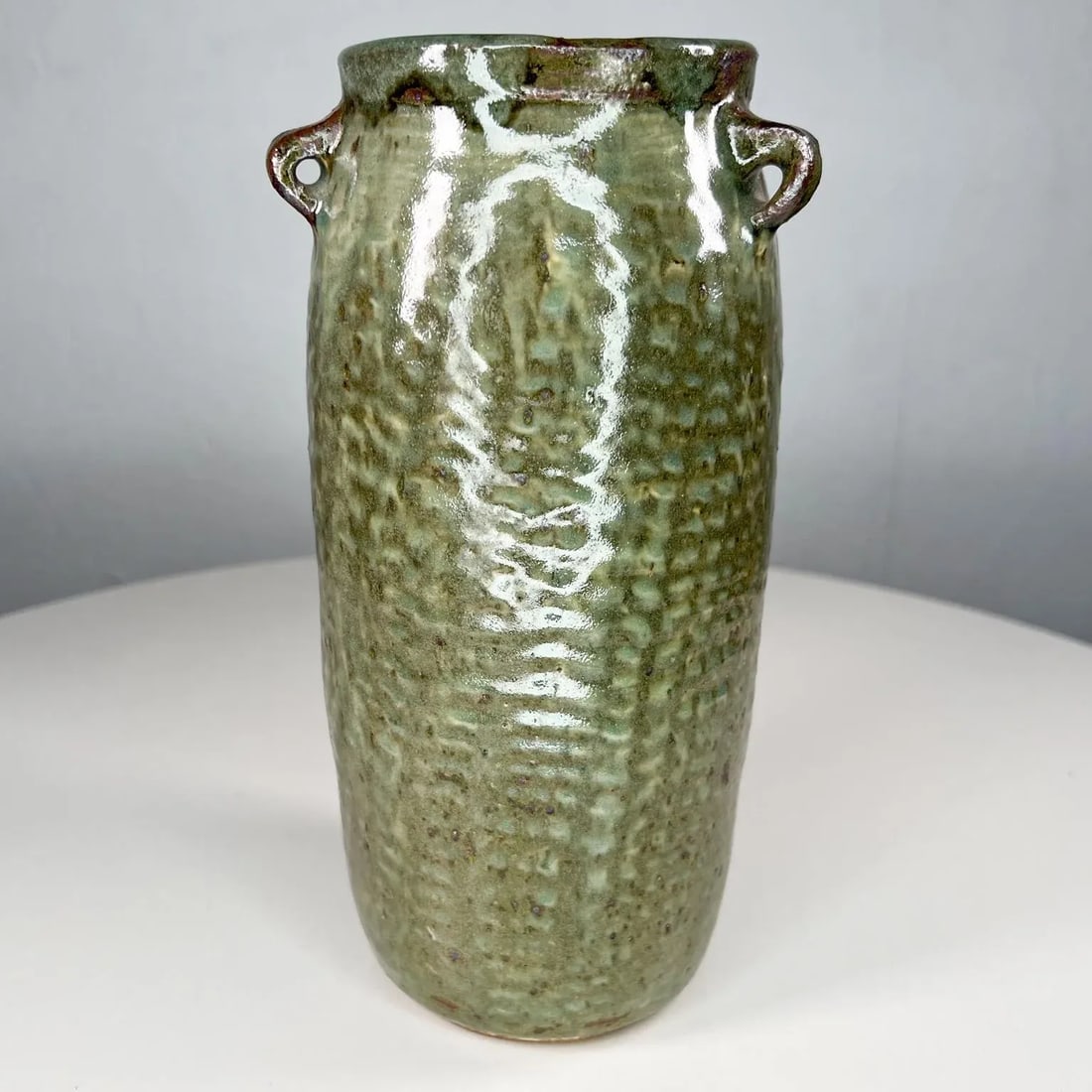1970s Vivika & Otto Heino Studio Art Pottery Glazed Vase Ojai Calif - 7