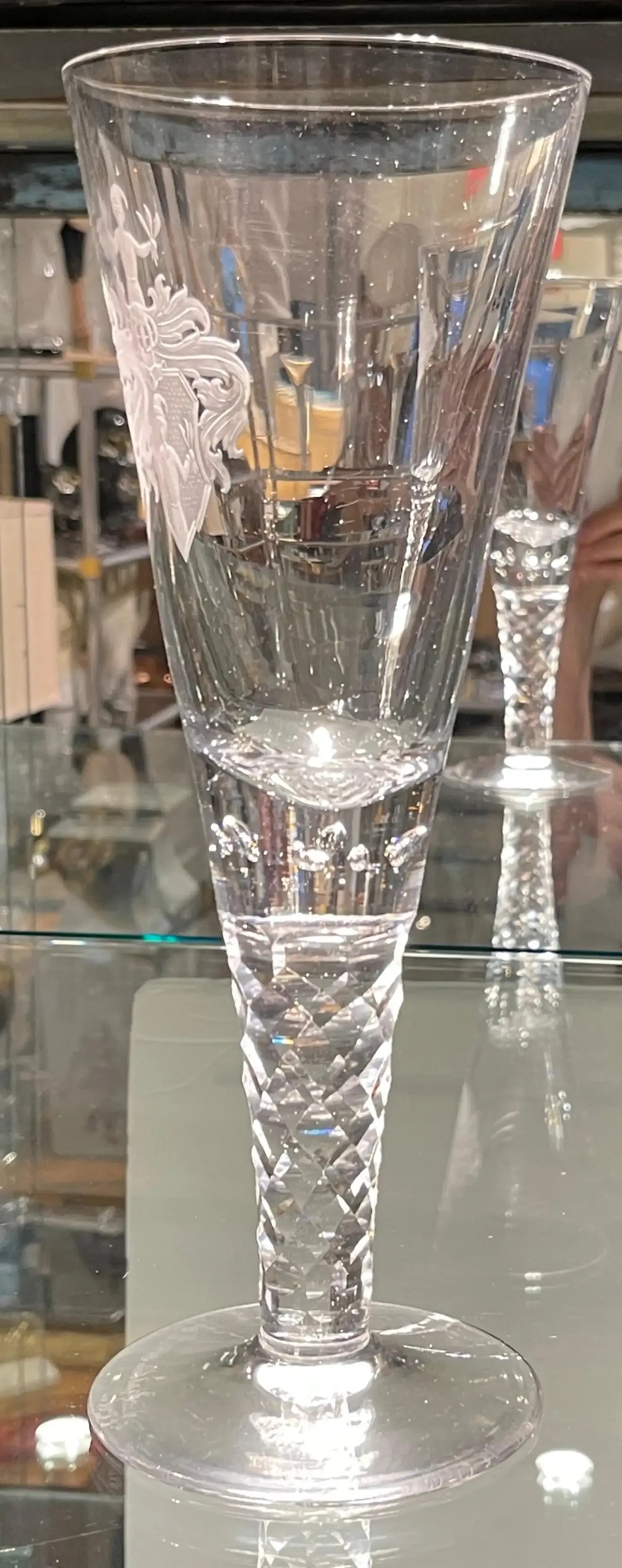 18th C Baroque Style German G. Von Gundlach Armorial Beer /Goblet/Kelchglas - 10