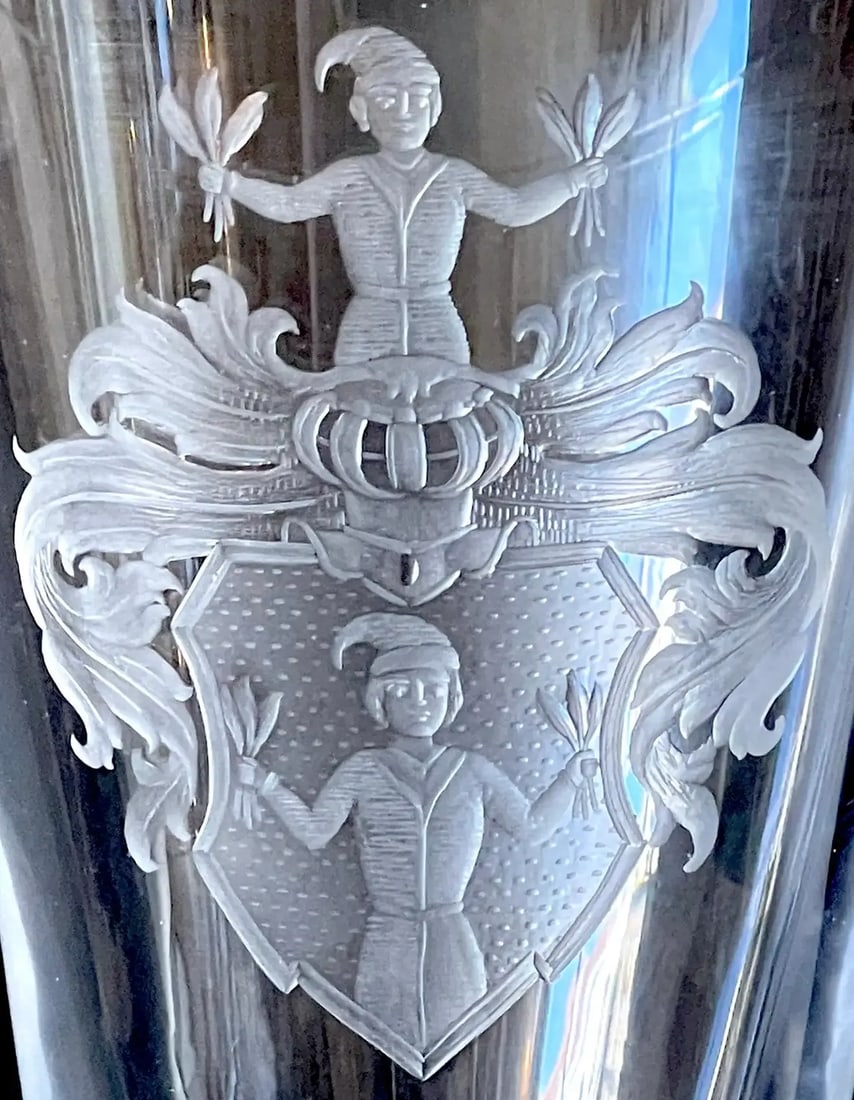18th C Baroque Style German G. Von Gundlach Armorial Beer /Goblet/Kelchglas - 2