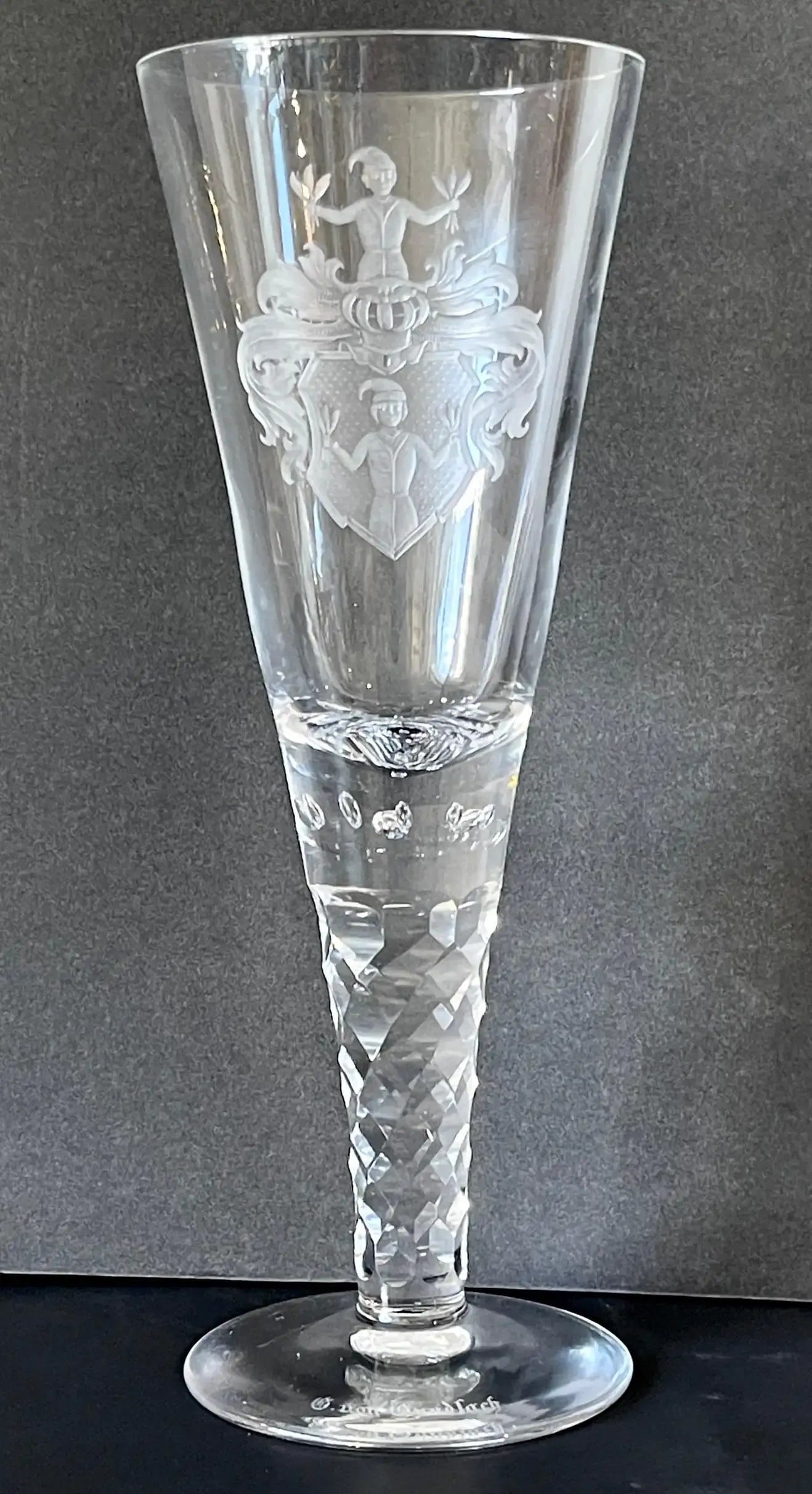 18th C Baroque Style German G. Von Gundlach Armorial Beer /Goblet/Kelchglas - 7