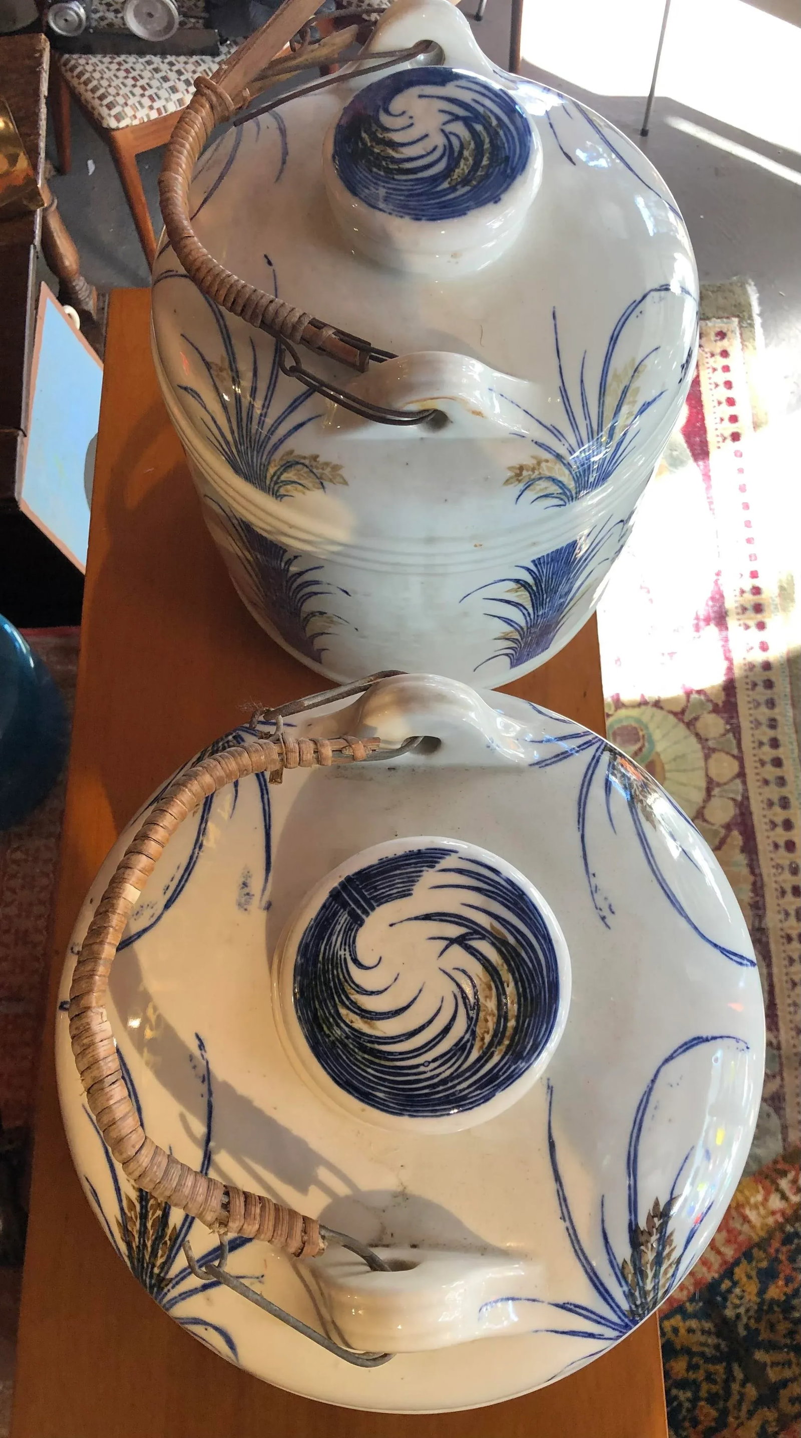 Set of Three Large Ceramic Sake Barrels - 11