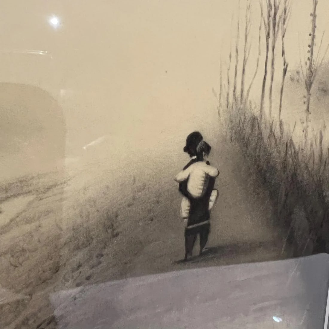 1960s Fine Chinese Art Child Being Carried - 3