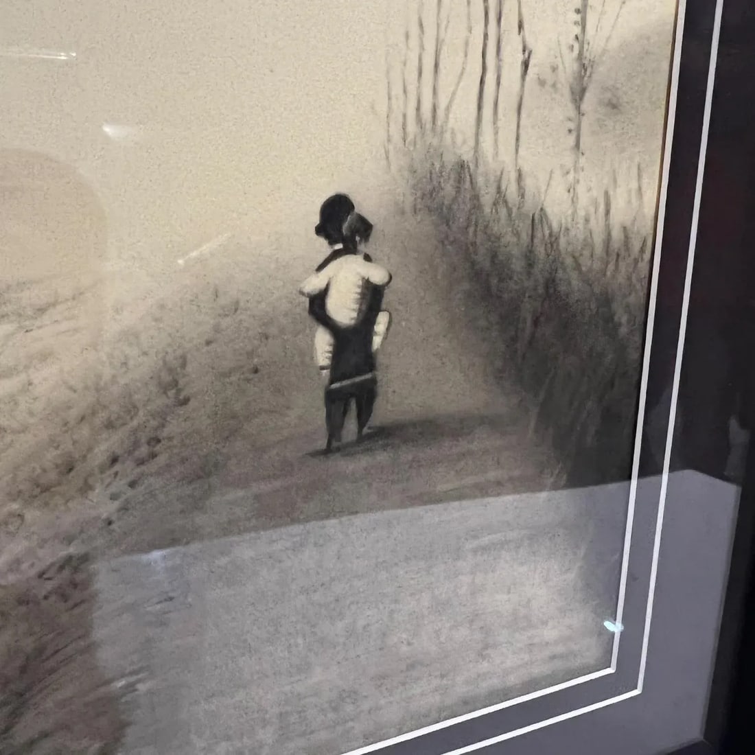 1960s Fine Chinese Art Child Being Carried - 8