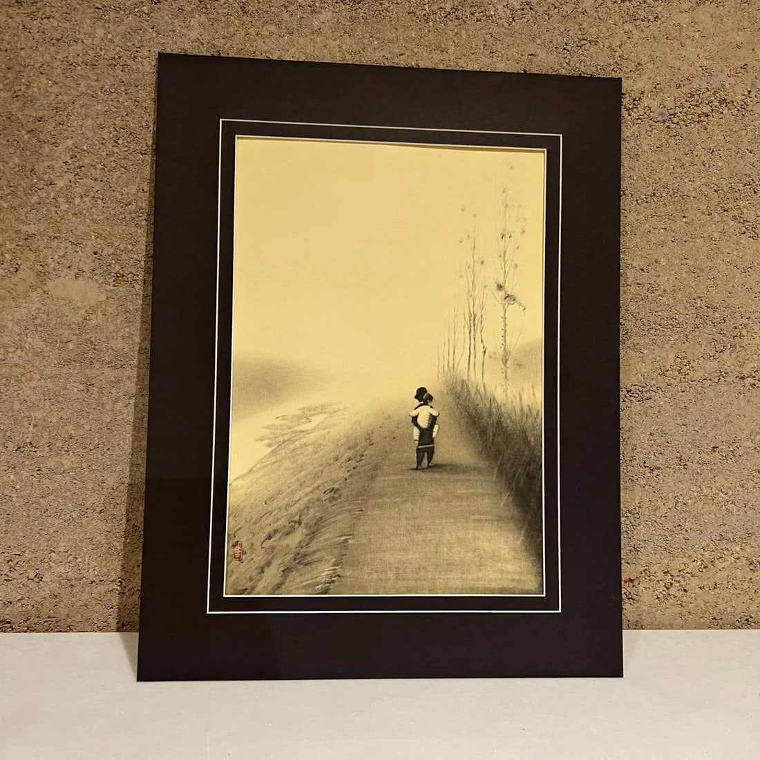 1960s Fine Chinese Art Child Being Carried - 9