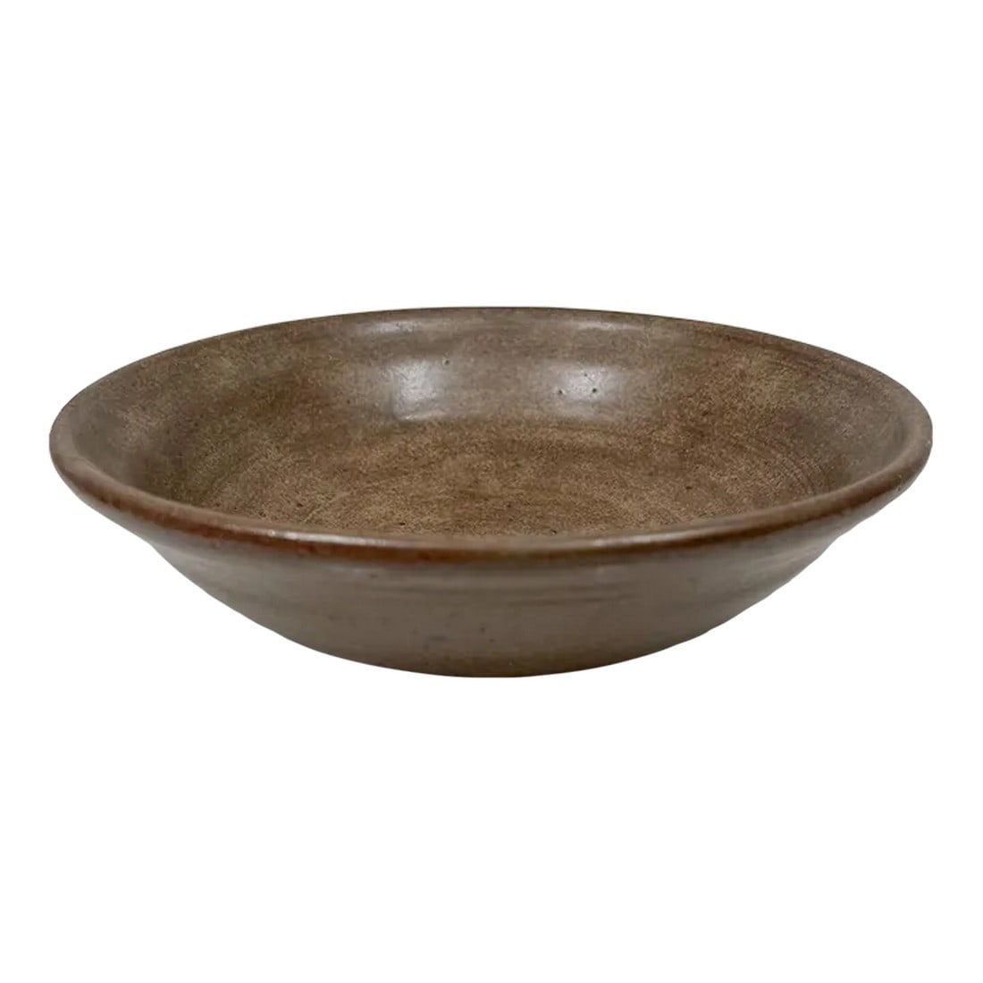 1960s Hand Thrown Ozarka Pottery Bowl St Joe Arkansas: AMBIANIC presents Modernist Ozarka Pottery Bowl Hand Thrown Brown Stoneware St Joe Arkansas Maker stamped 9.25 x 2.75 tall Preowned original unrestored vintage condition See images provided please Con
