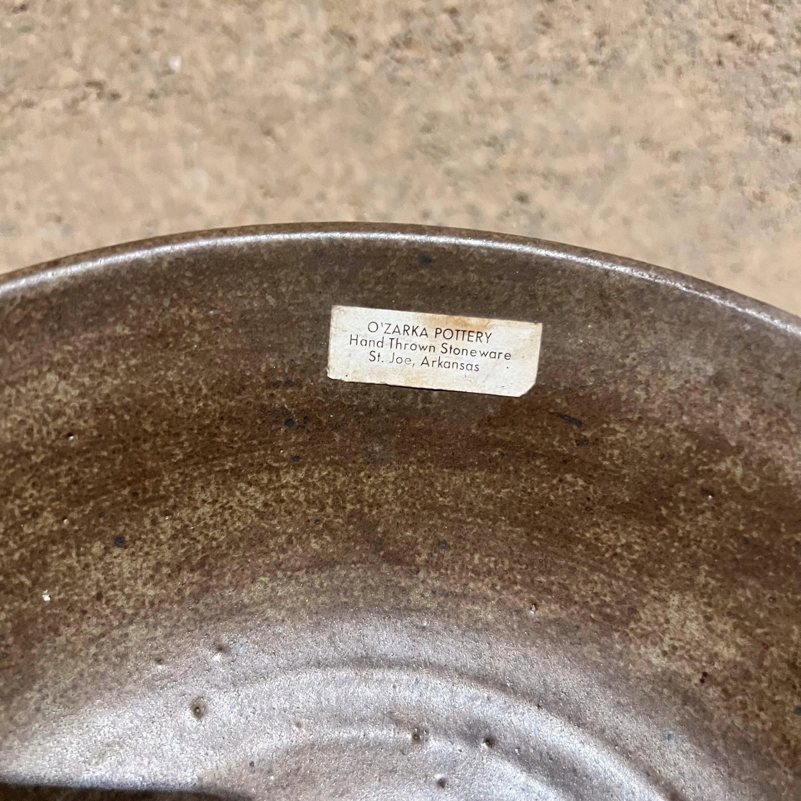 1960s Hand Thrown Ozarka Pottery Bowl St Joe Arkansas - 5