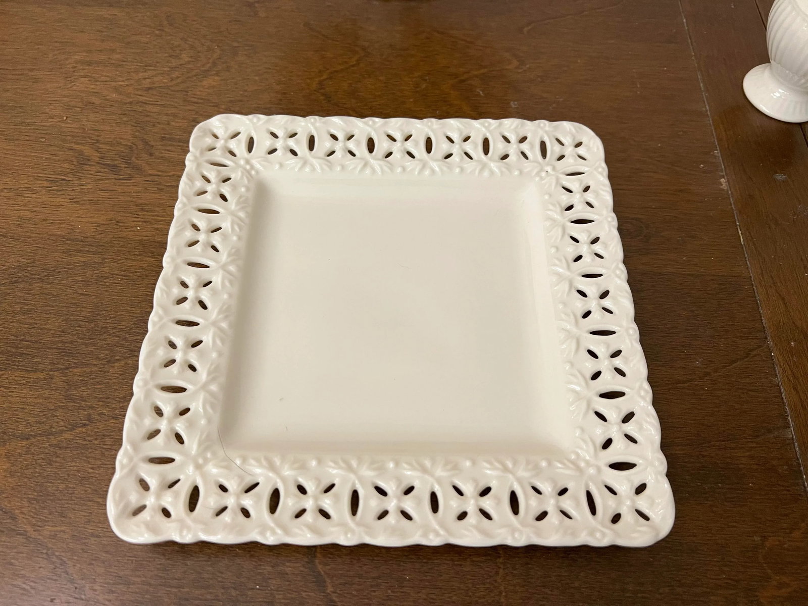 Vintage Cream/Ivory Lace Dessert Set by Godinger - 5 Pieces - 6