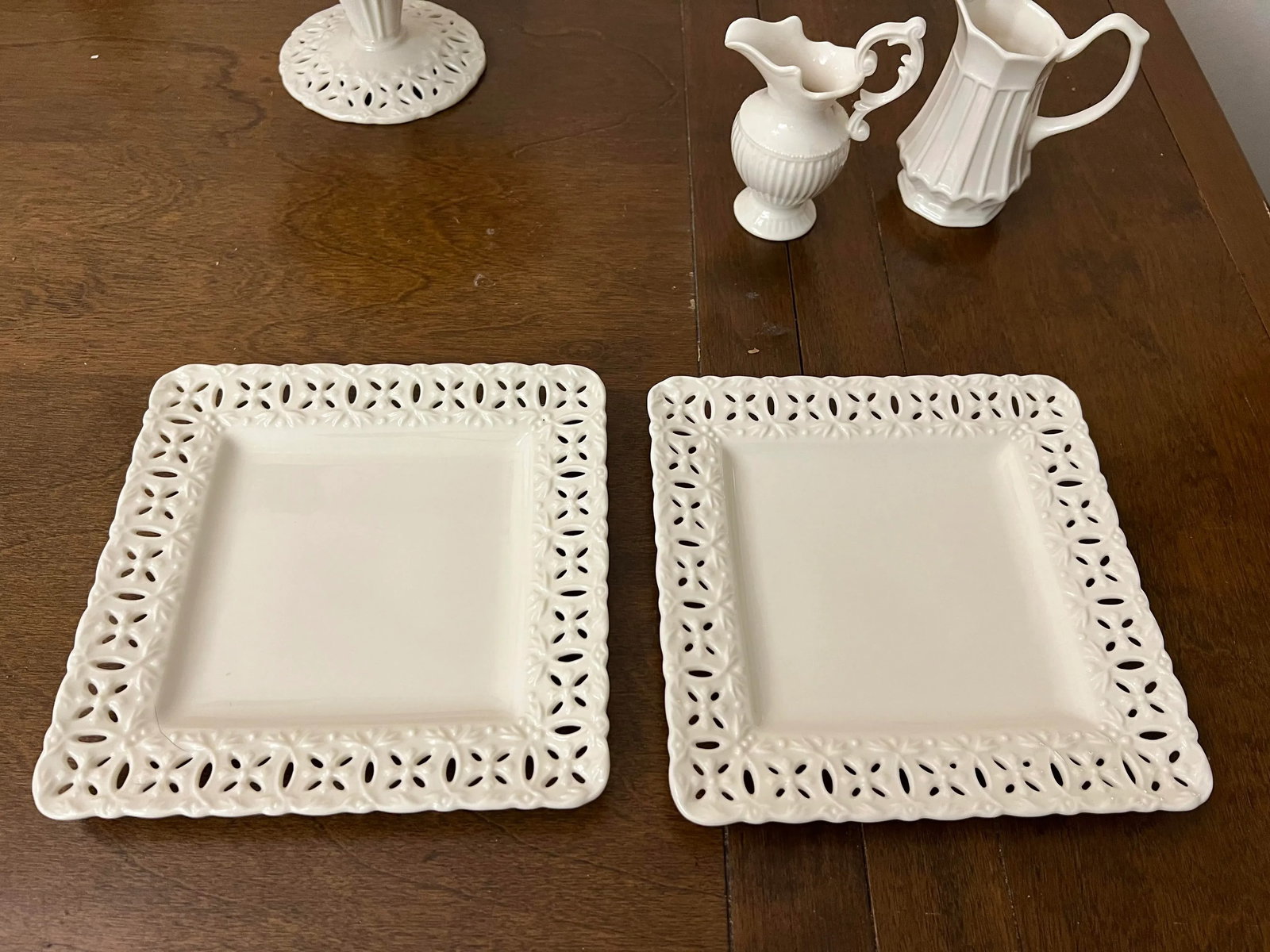 Vintage Cream/Ivory Lace Dessert Set by Godinger - 5 Pieces - 7