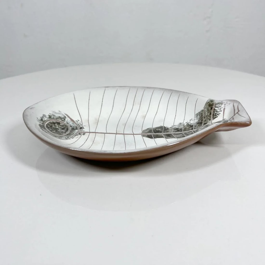 1960s Lagardo Tackett Fish Plate Glazed Art Pottery Kenji Fujita Calif - 6