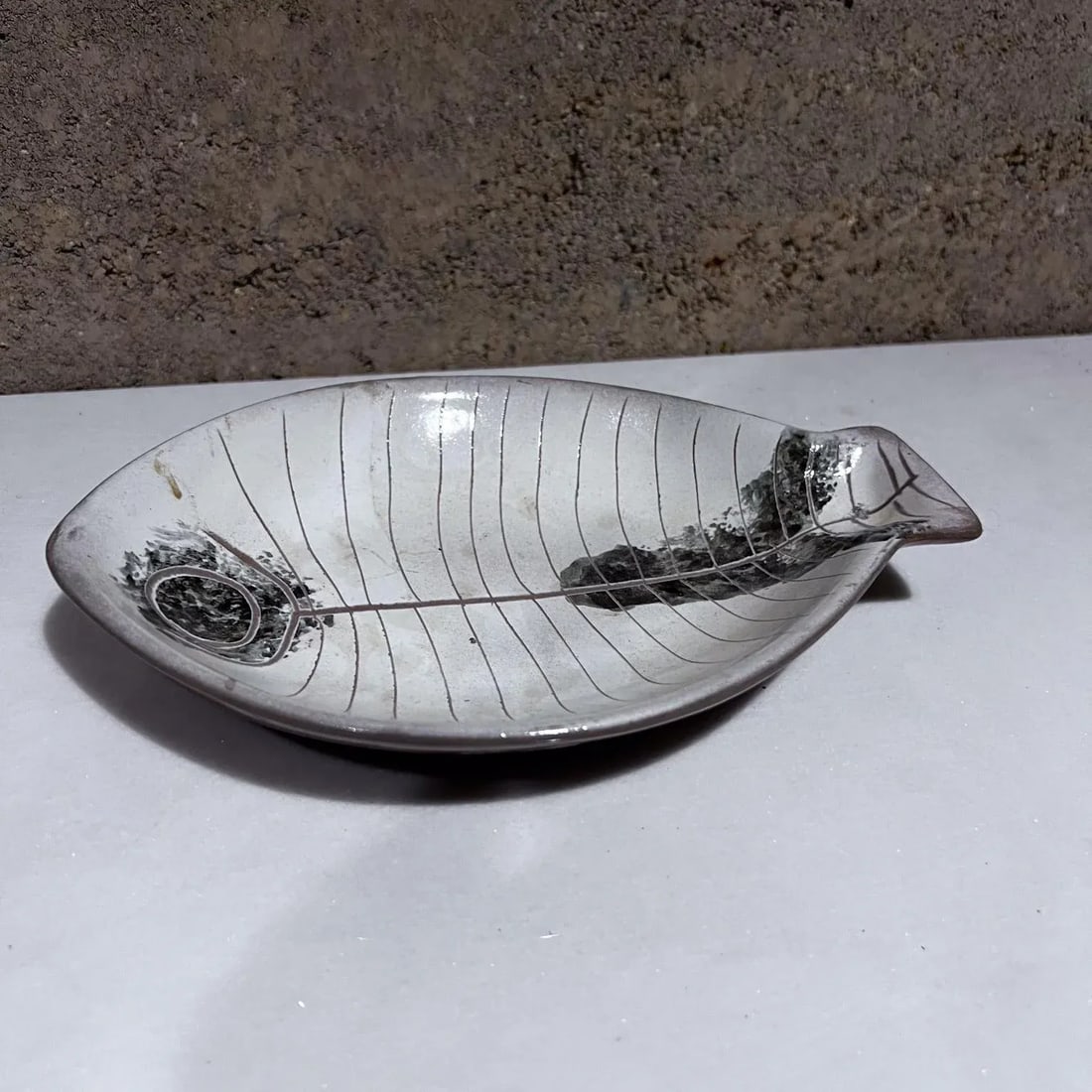 1960s Lagardo Tackett Fish Plate Glazed Art Pottery Kenji Fujita Calif - 8