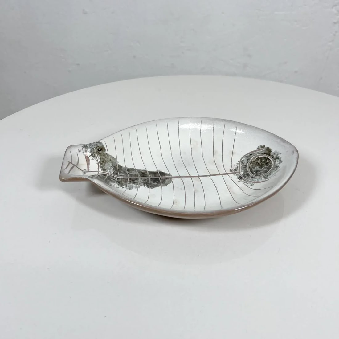 1960s Lagardo Tackett Fish Plate Glazed Art Pottery Kenji Fujita Calif - 9