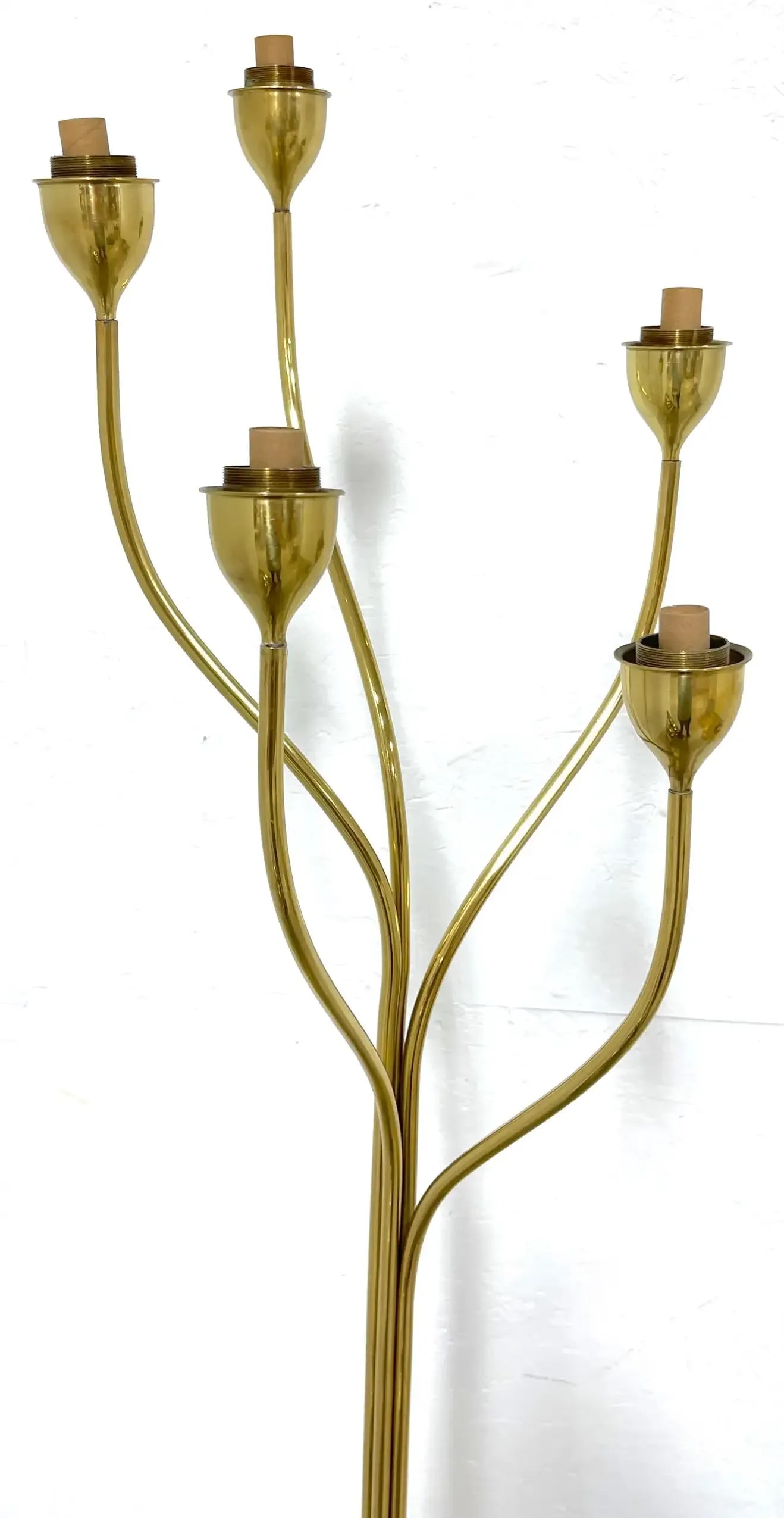 Early 20th Century Pietro Chiesa for Fontana Arte Brass & Murano Glass Torchiere - 5